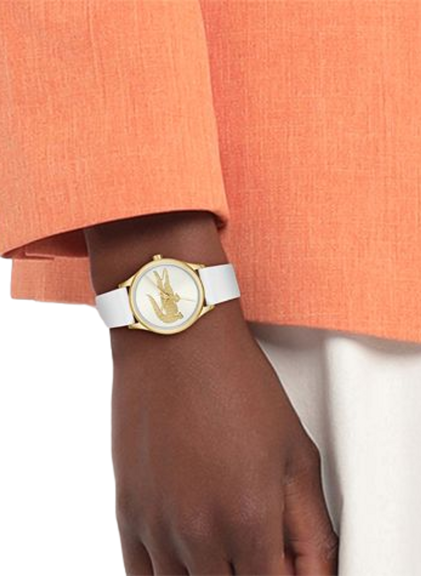 Montre quartz Crocodelle en silicone LACOSTE MONTRES Blanc