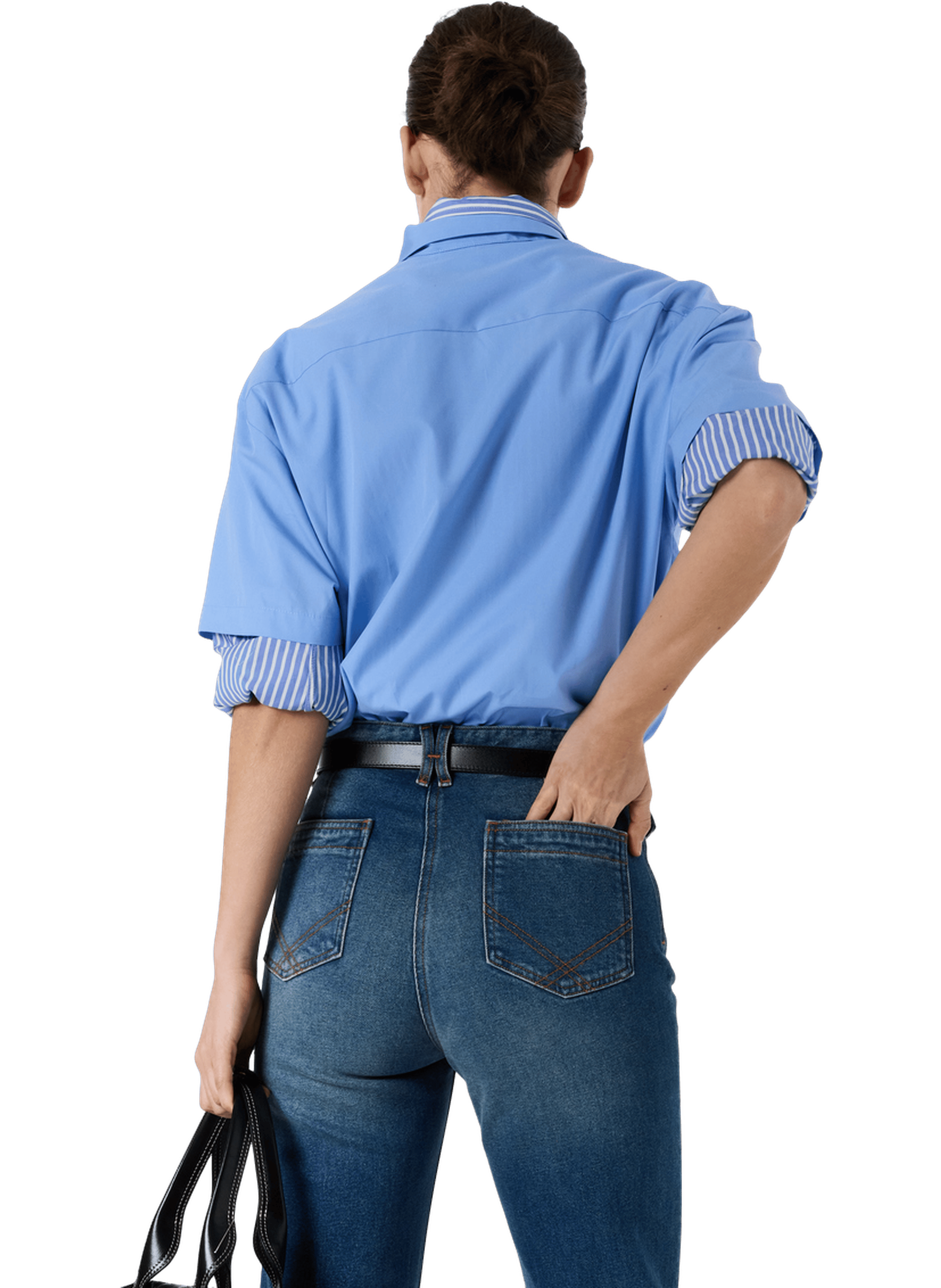 Chemise en coton à manches courtes - chayna GERARD DAREL Bleu