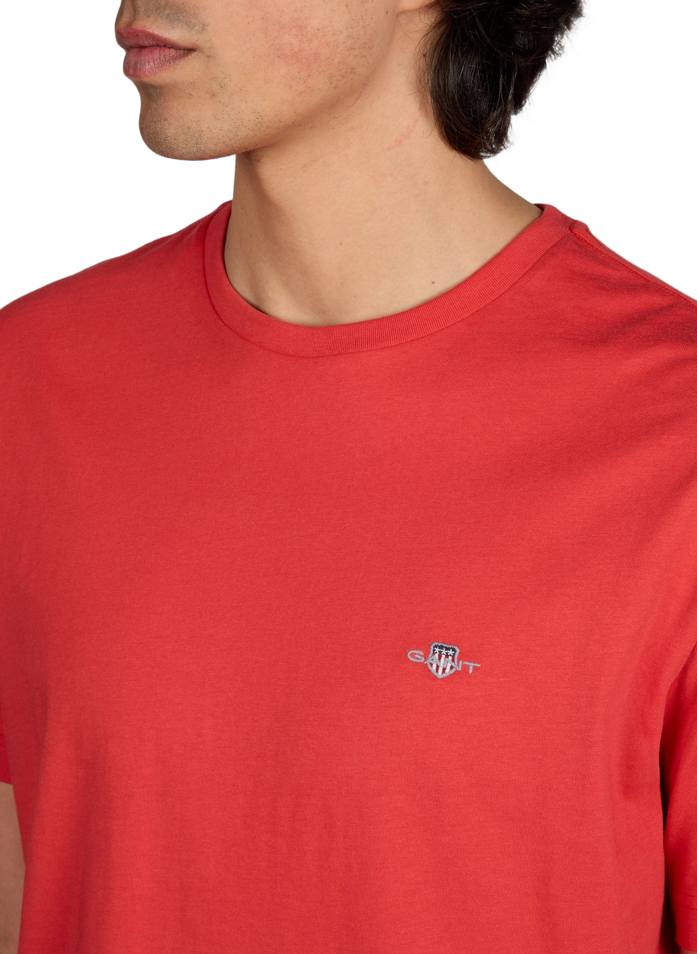 T-shirt uni en coton GANT Rose