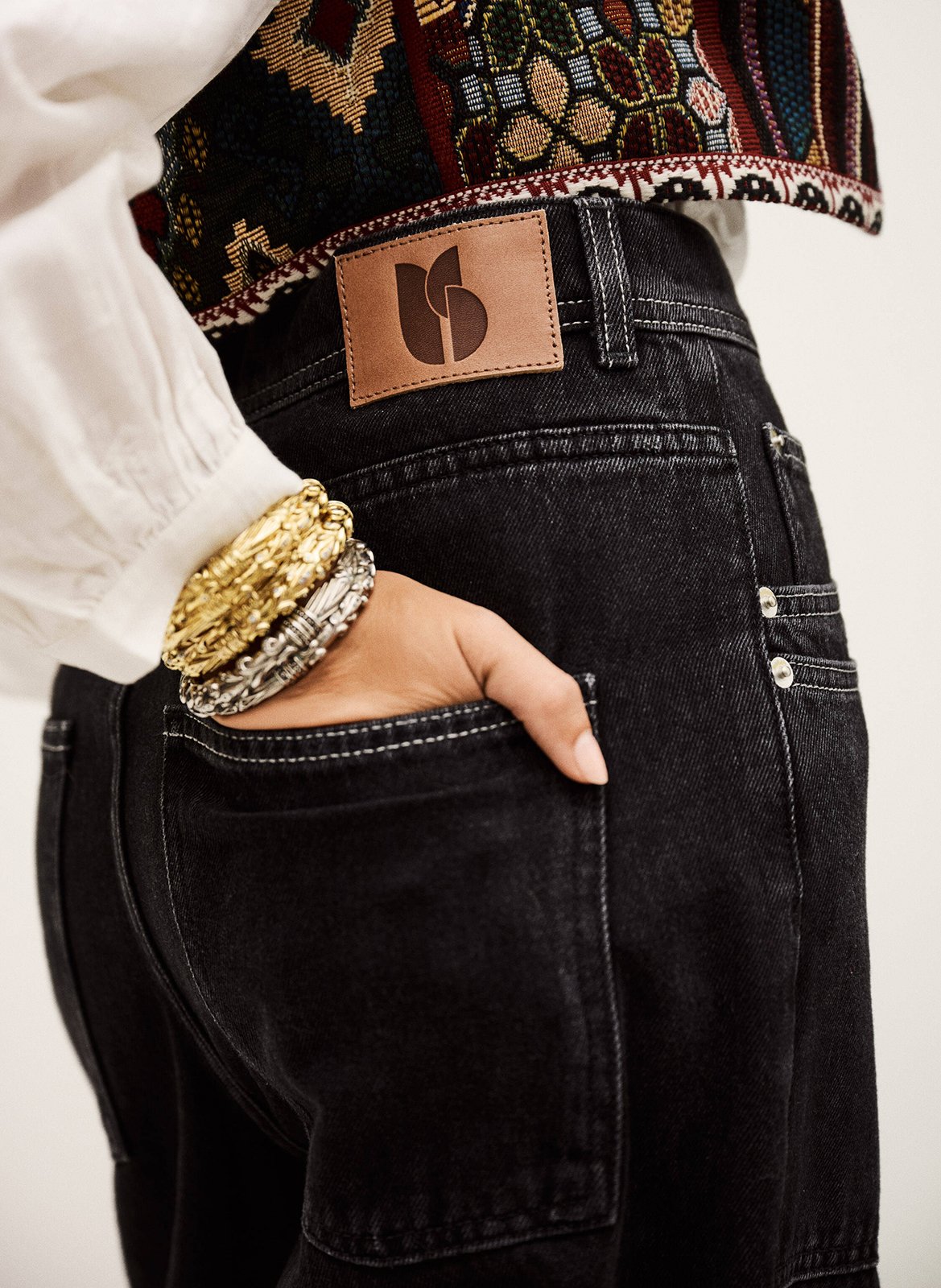 Jean large noel BA&SH Noir