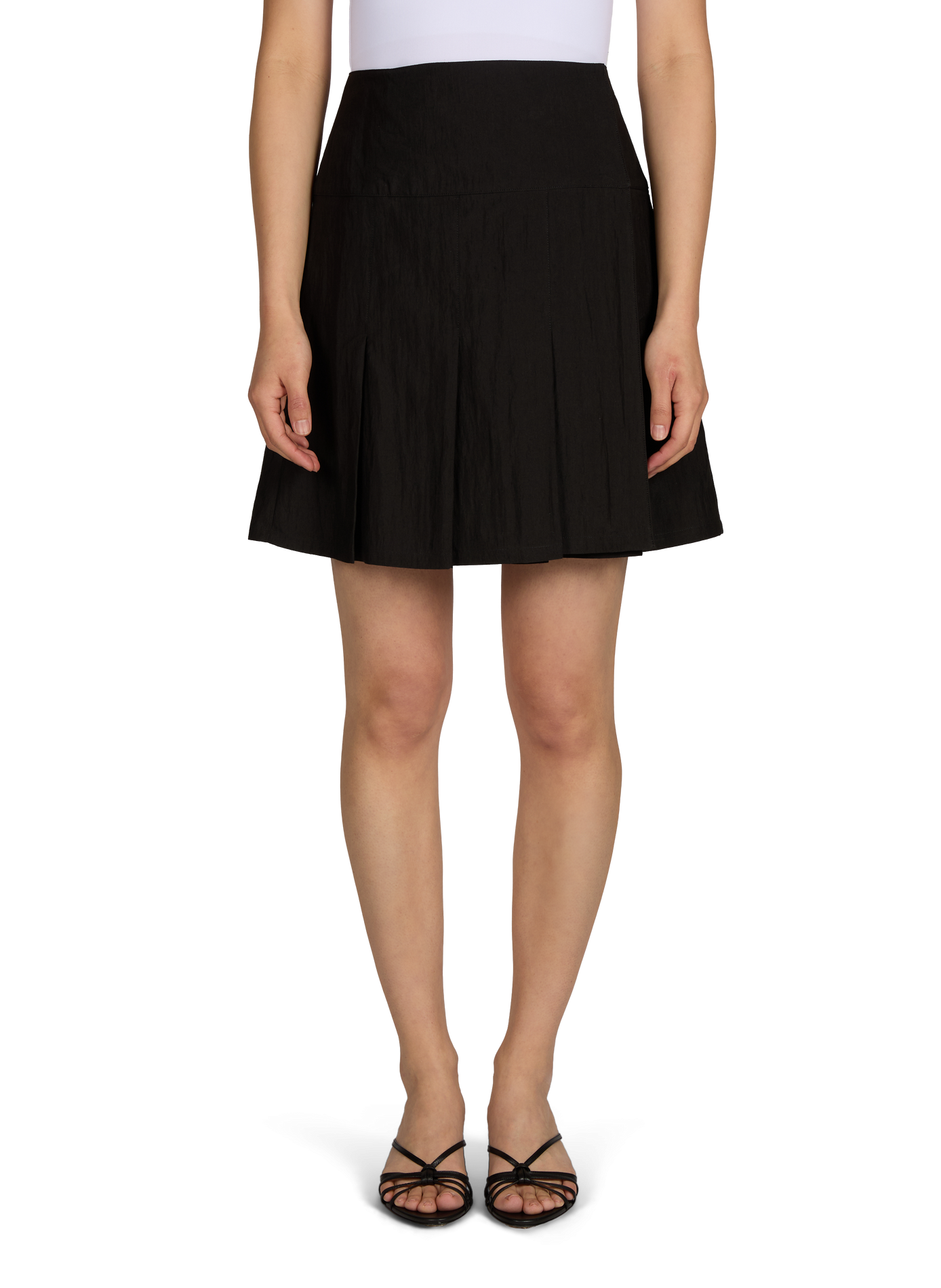 Short skirt with wide linen pleat OUR LEGACY Black