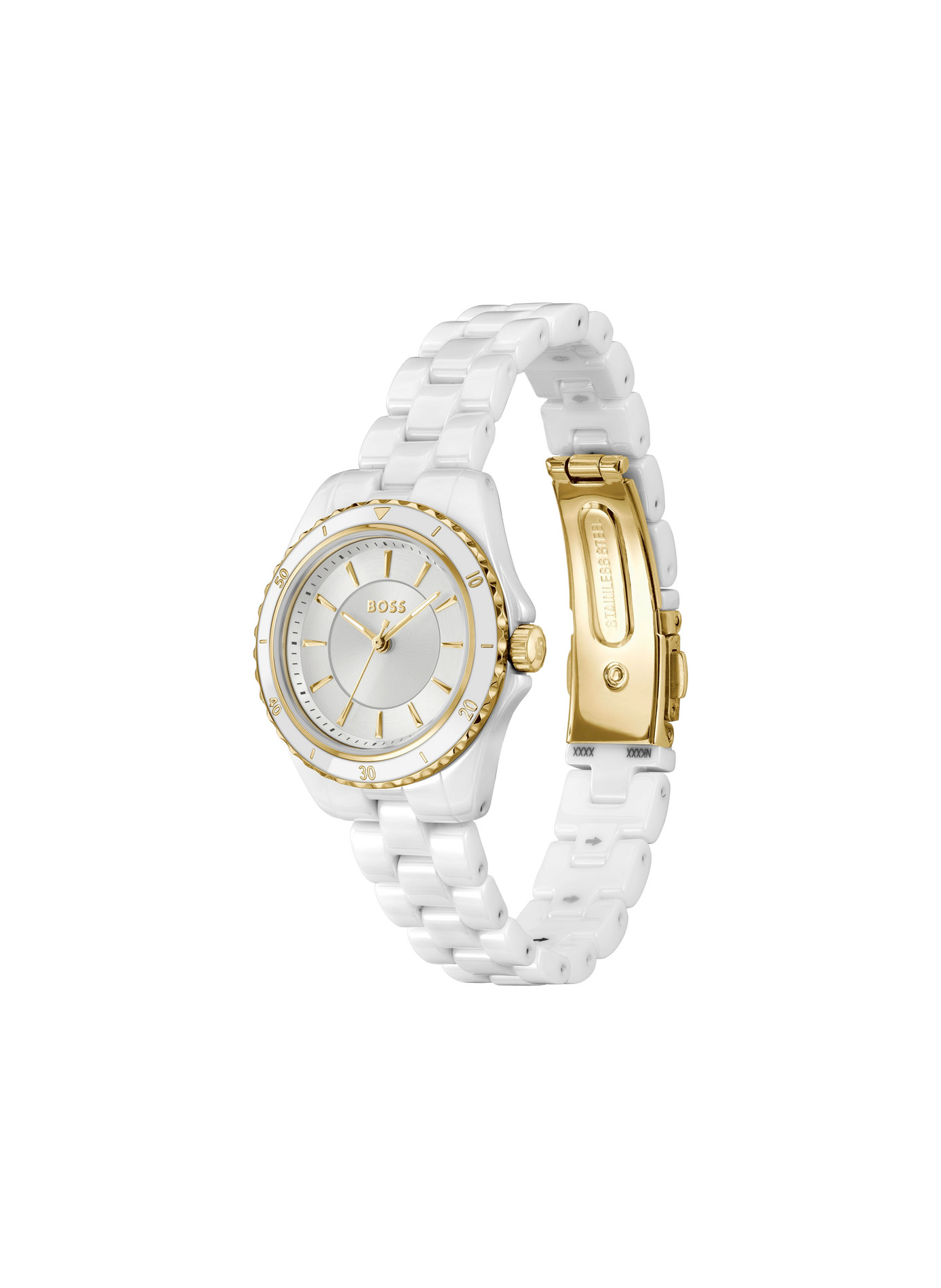 Montre quartz Sage Acqua Ceramic en céramique BOSS MONTRES Argent