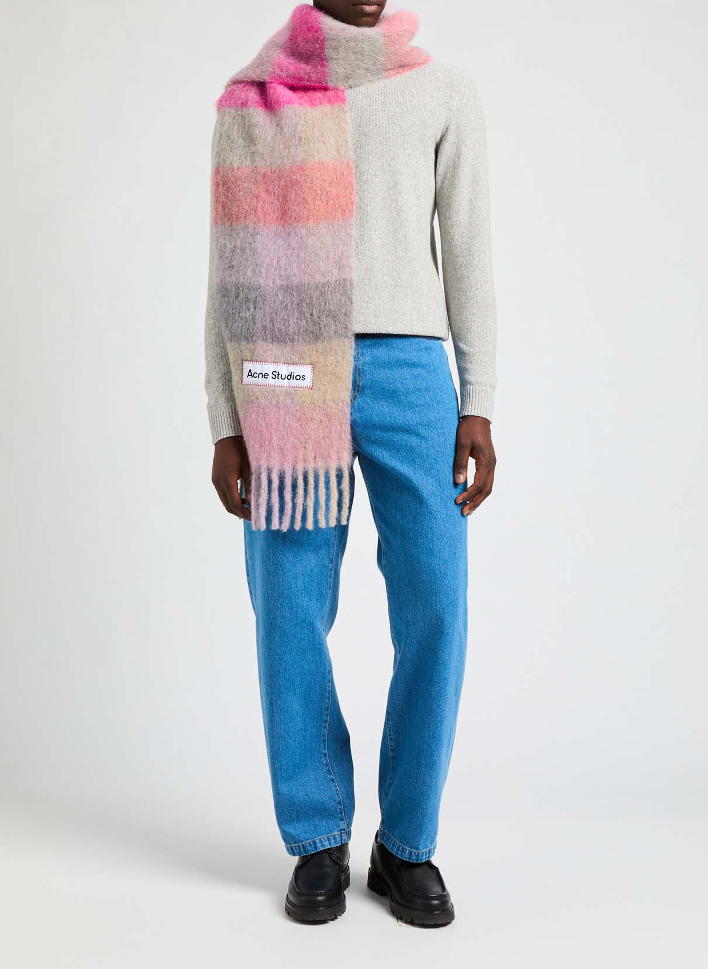 Pull à col rond en coton mélangé AU PRINTEMPS PARIS Gris