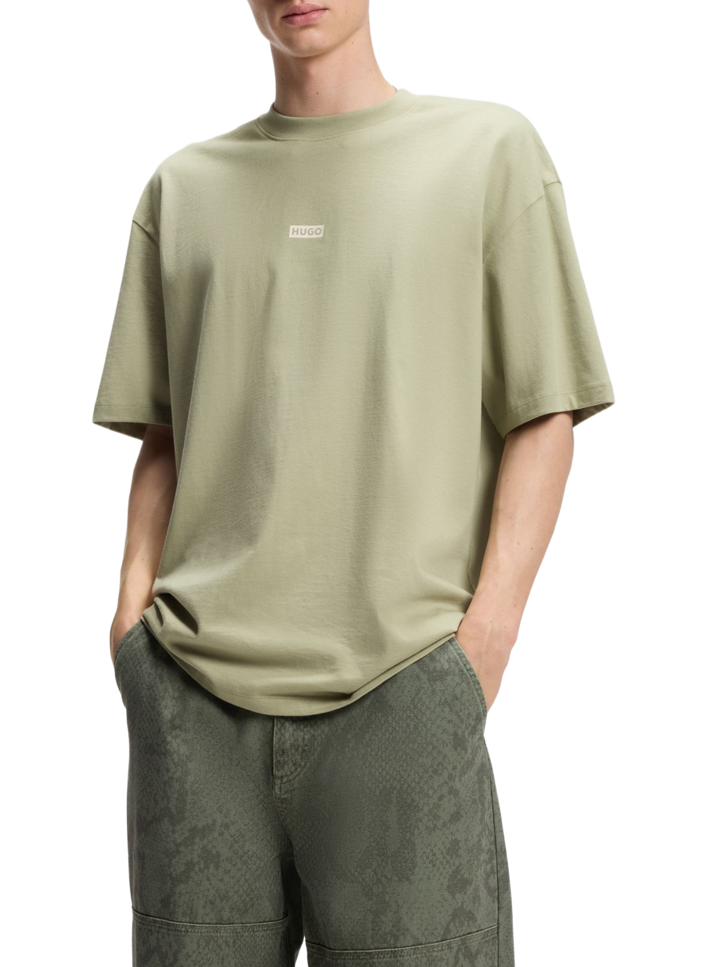 T-shirt en coton Nalono HUGO BLUE Vert