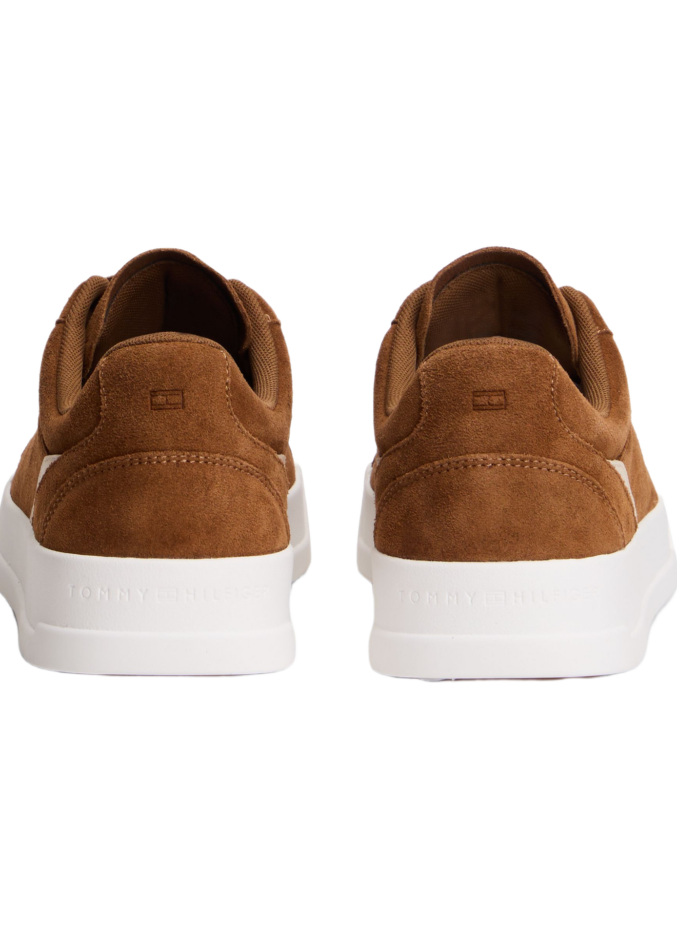 Premium Leather Court Sneakers TOMMY HILFIGER Brown