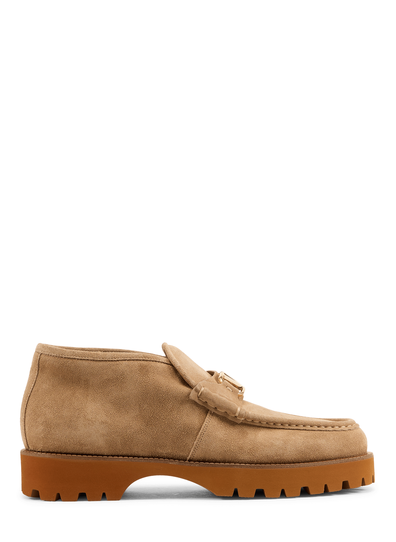 Leather loafers VALENTINO Beige