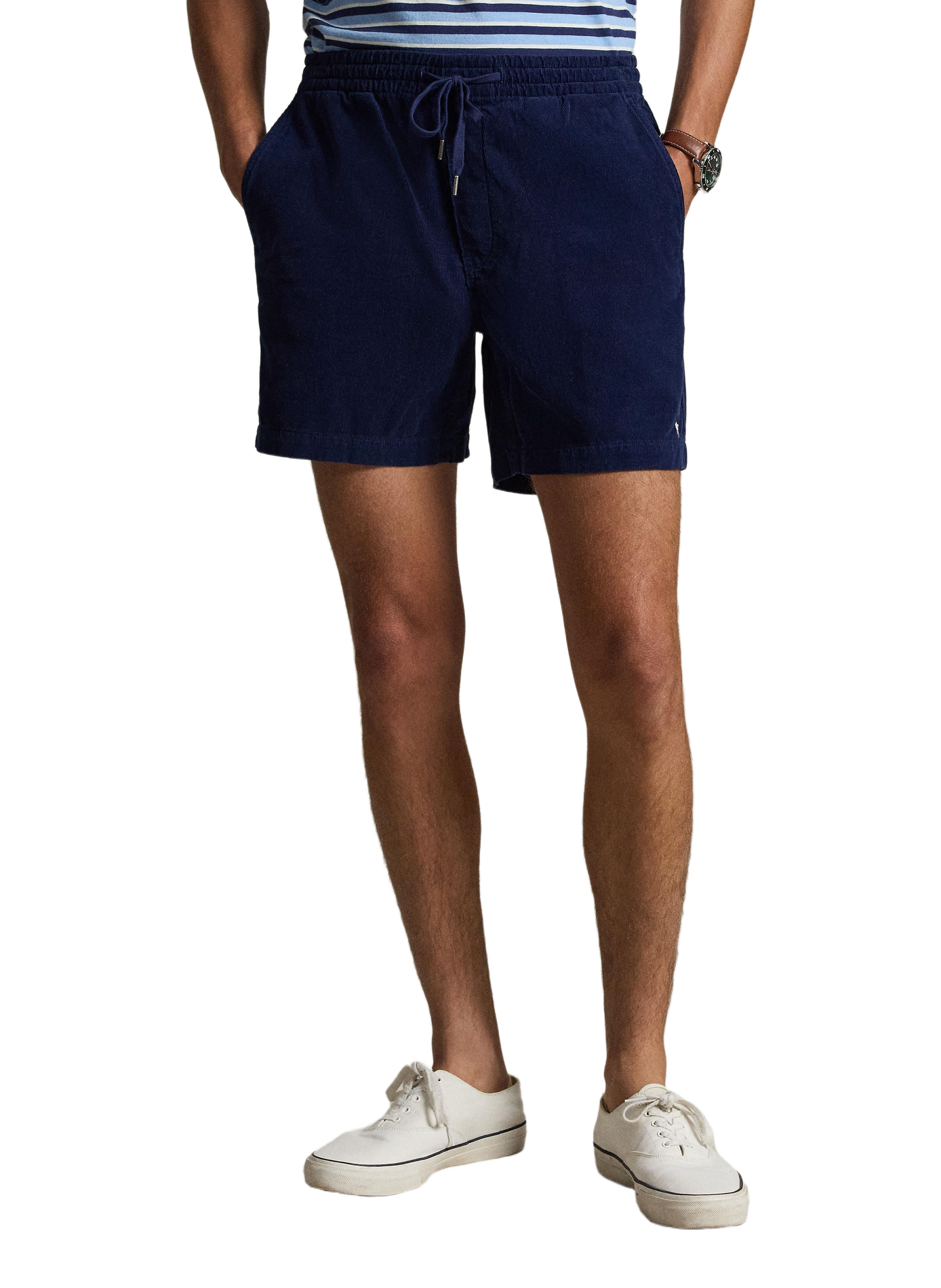 Kurze Cordhose aus Baumwoll-Velours. POLO RALPH LAUREN Blau