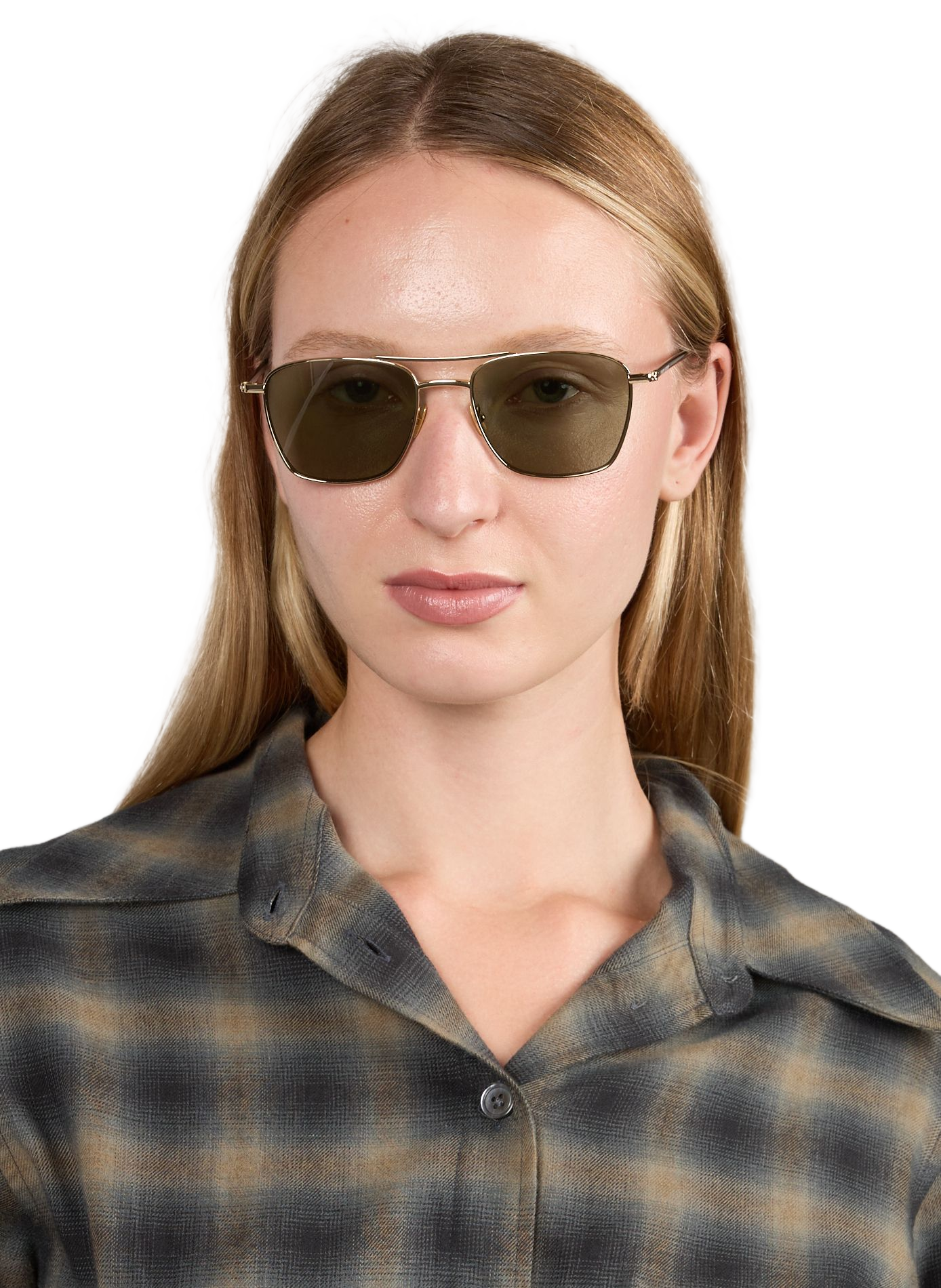 Metallic Sunglasses SAINT LAURENT Green