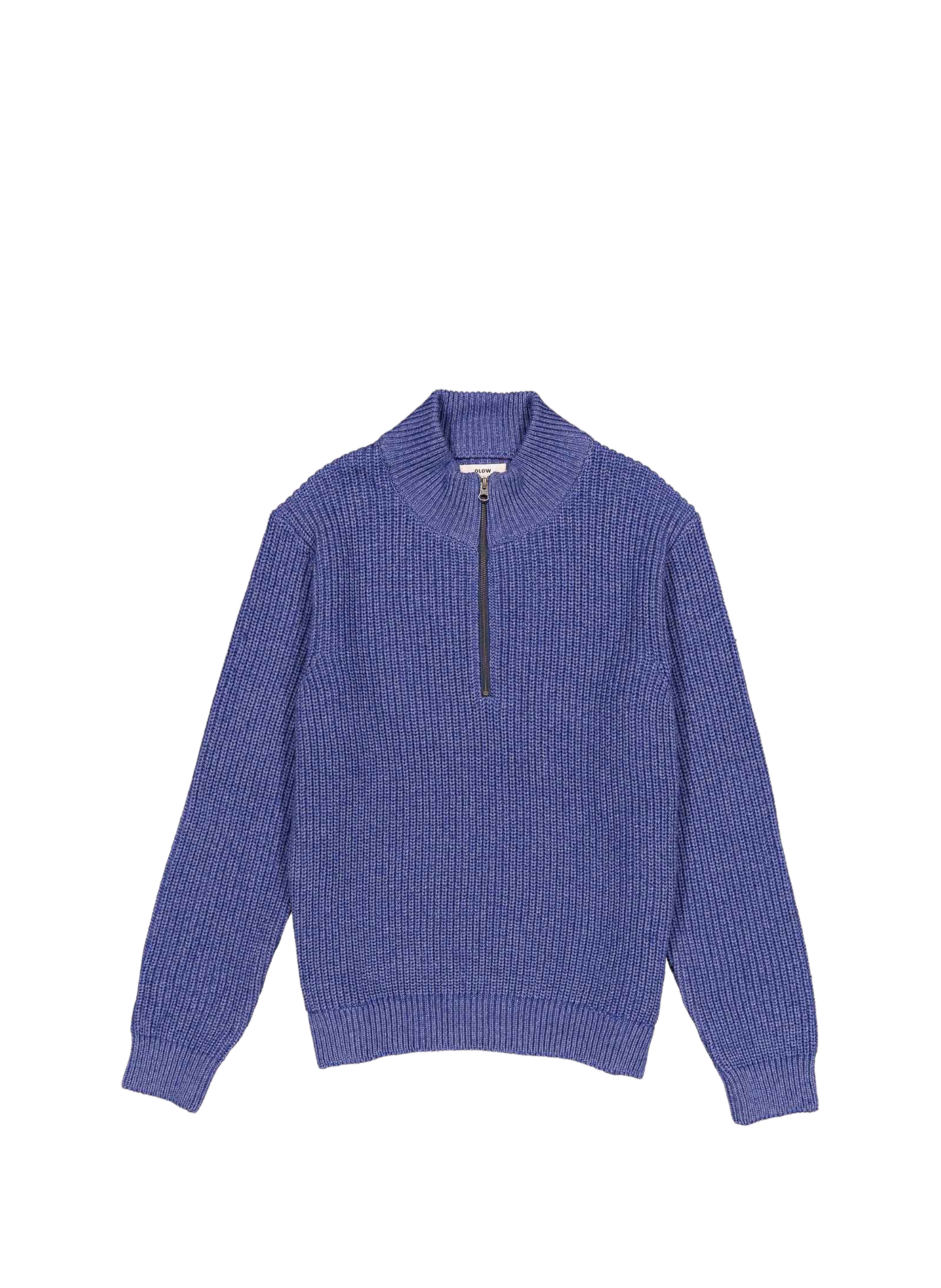 Pull col montant en laine mélangée OLOW Bleu