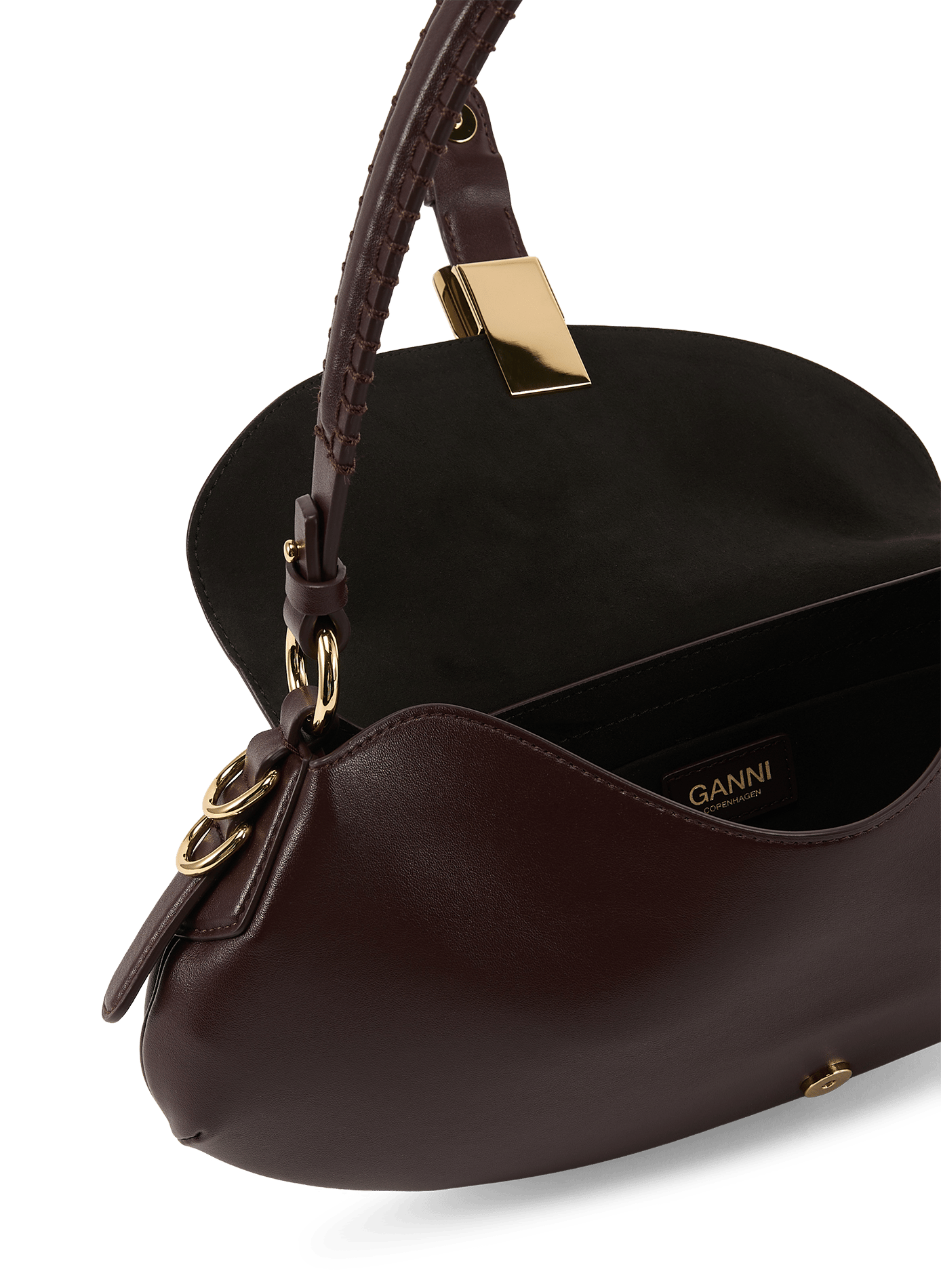 Sac porté épaule GANNI Marron