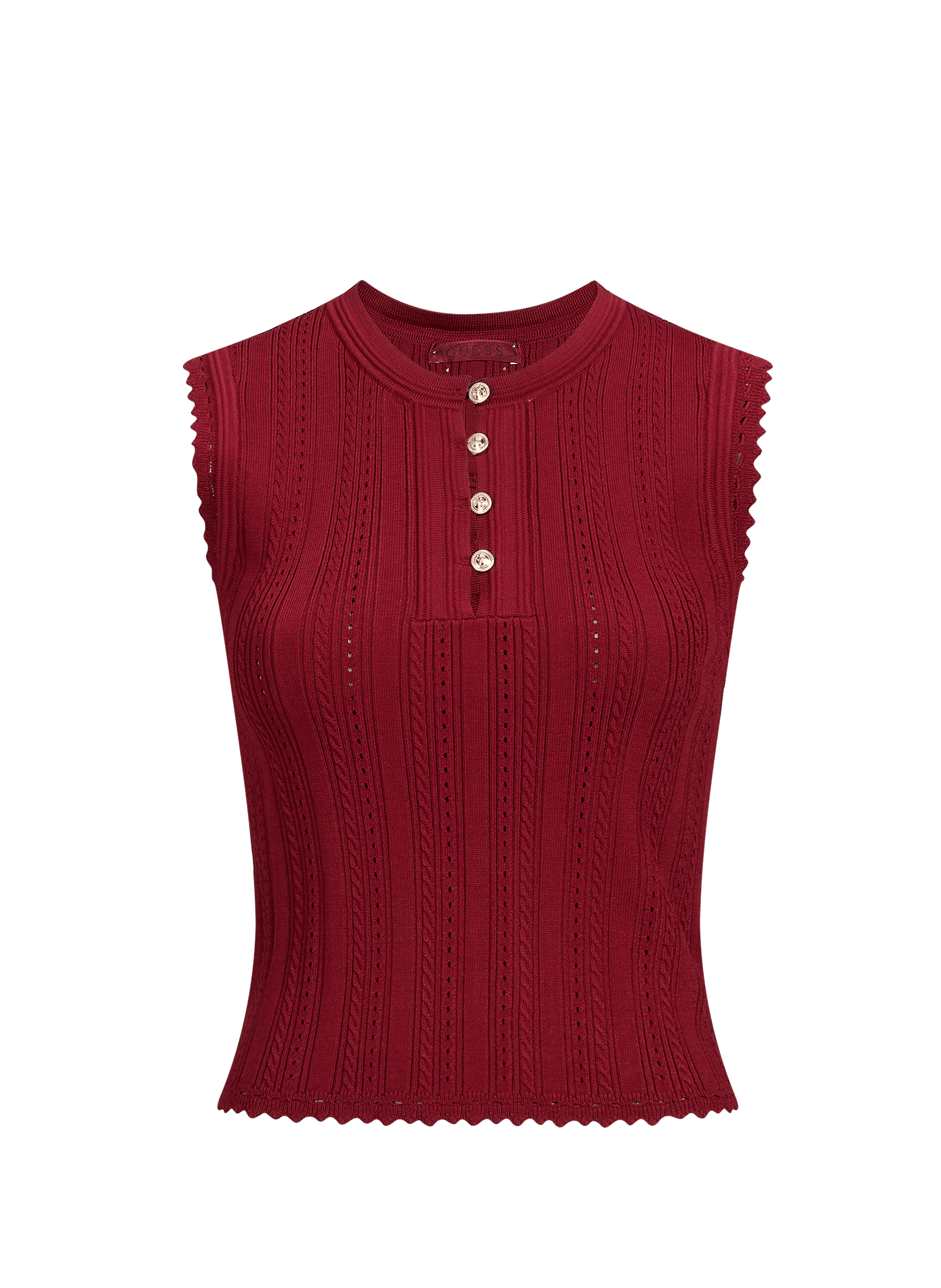 Plain Sleeveless Carmen Top GUESS Red