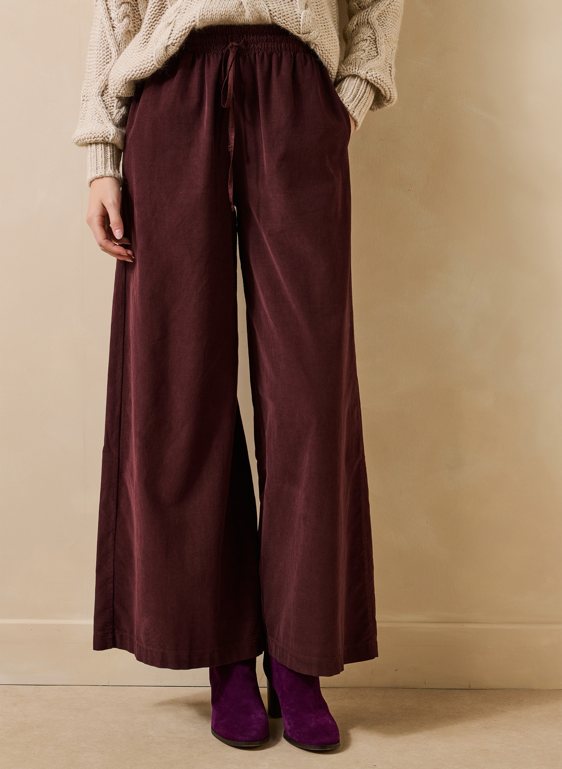Wijde katoenen broek LA FEE MARABOUTEE Rood