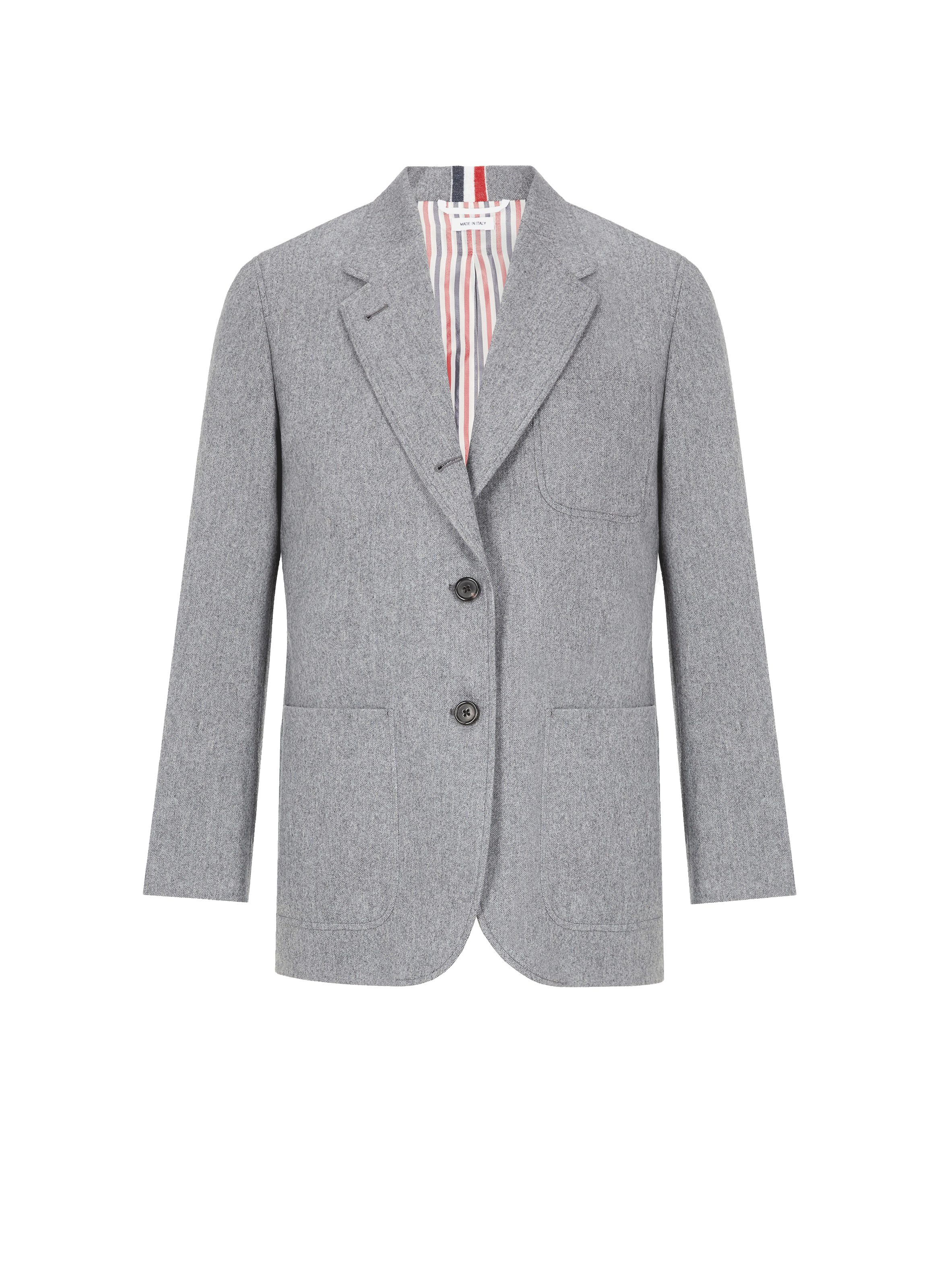 Blazer droit en laine et cachemire
