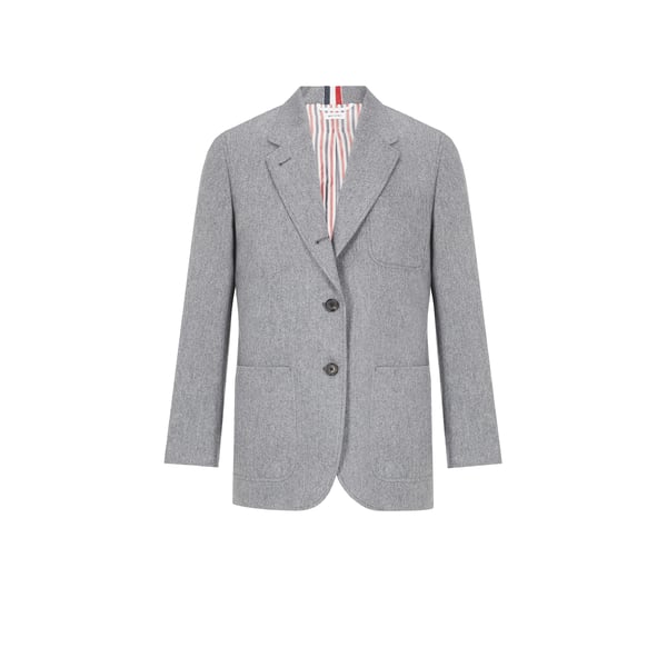 Blazer droit en laine et cachemire