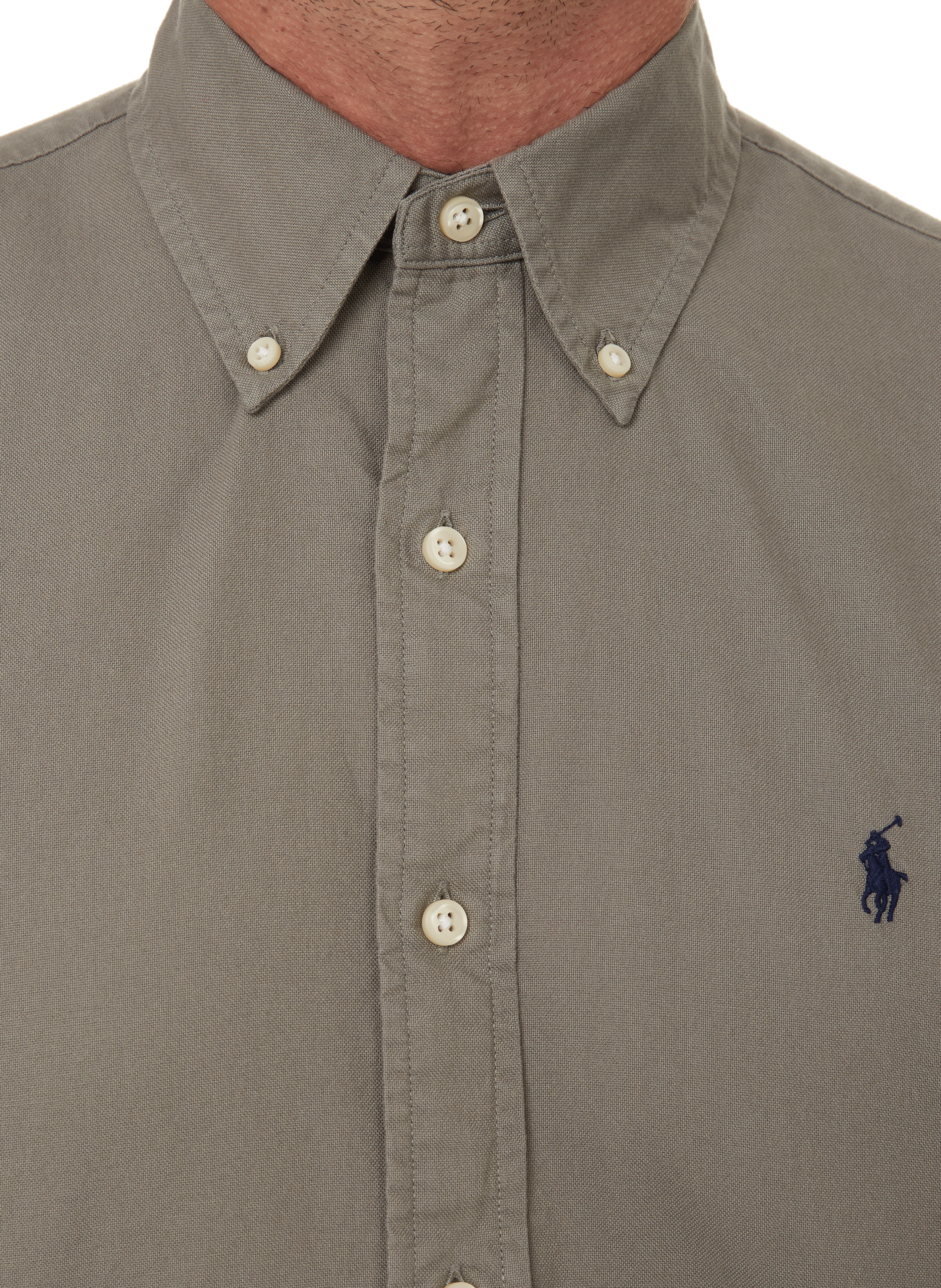 Long-sleeved cotton shirt POLO RALPH LAUREN Grey