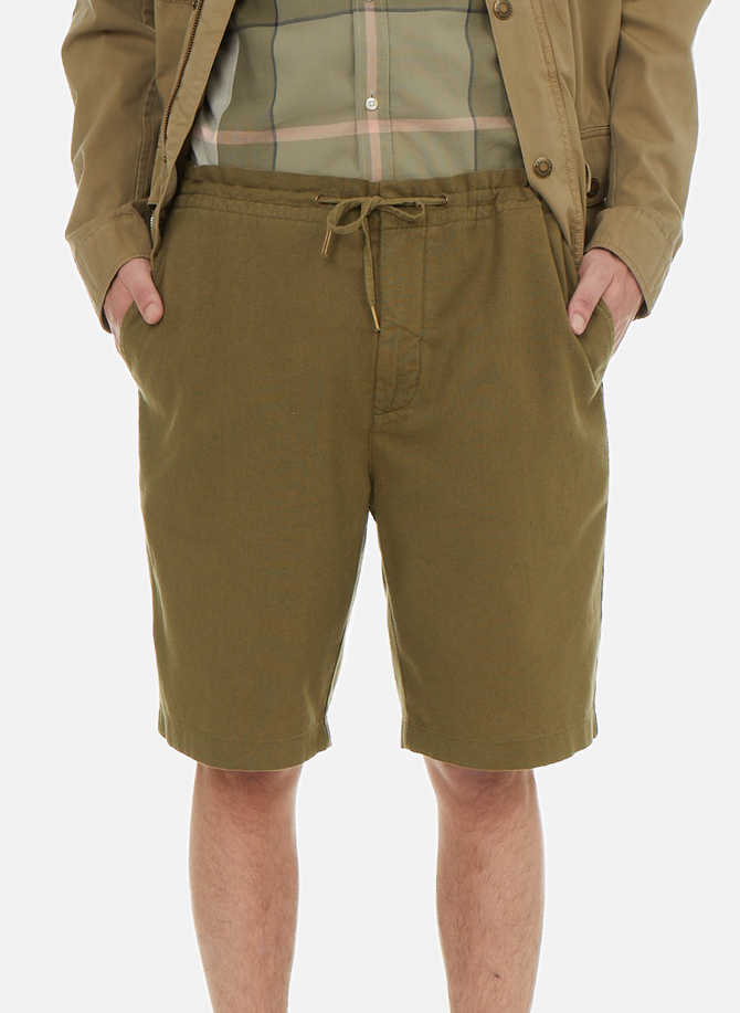 BARBOUR Shorts aus Leinen und Baumwolle