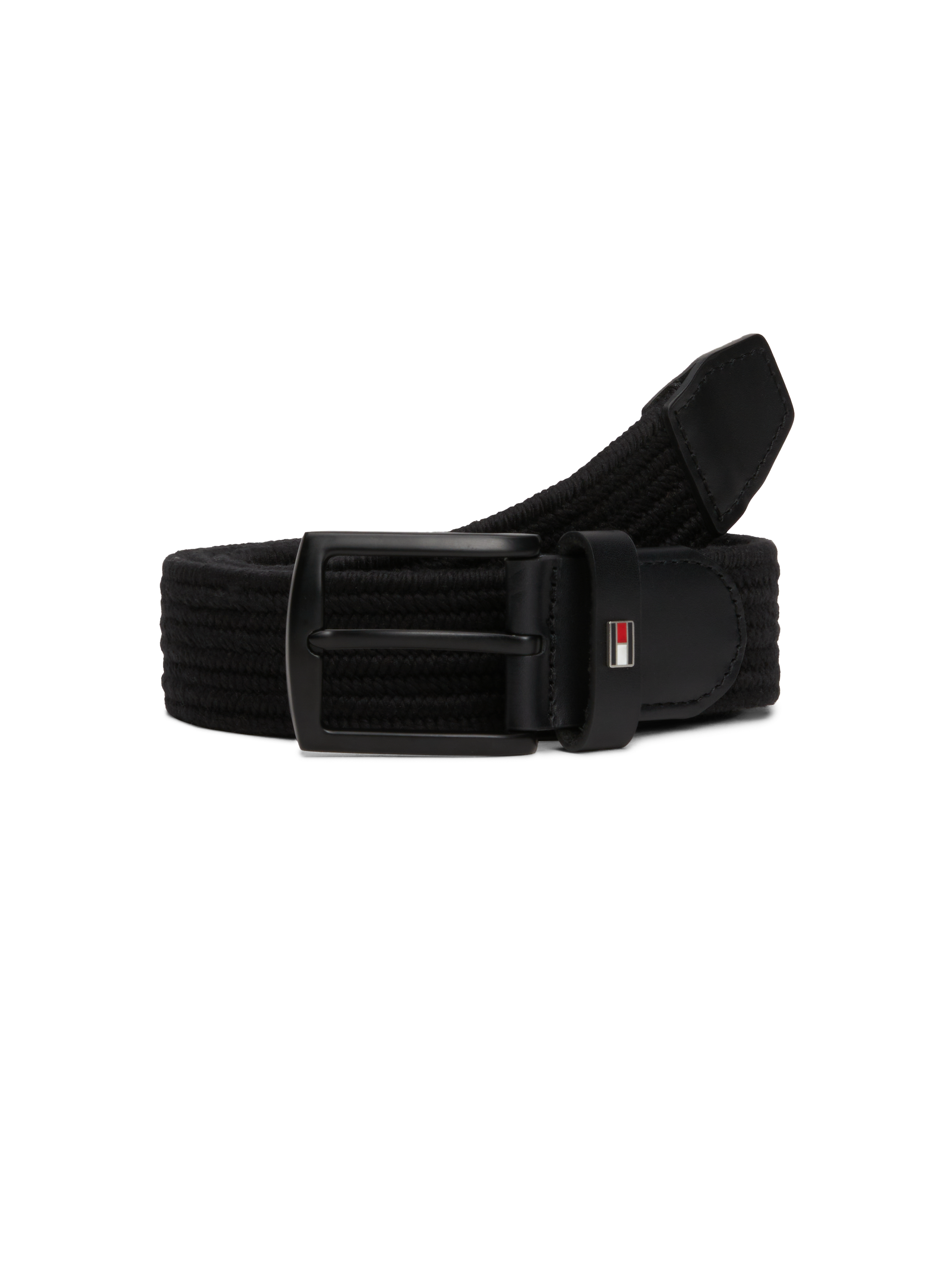 TOMMY HILFIGER Textured Belt Black