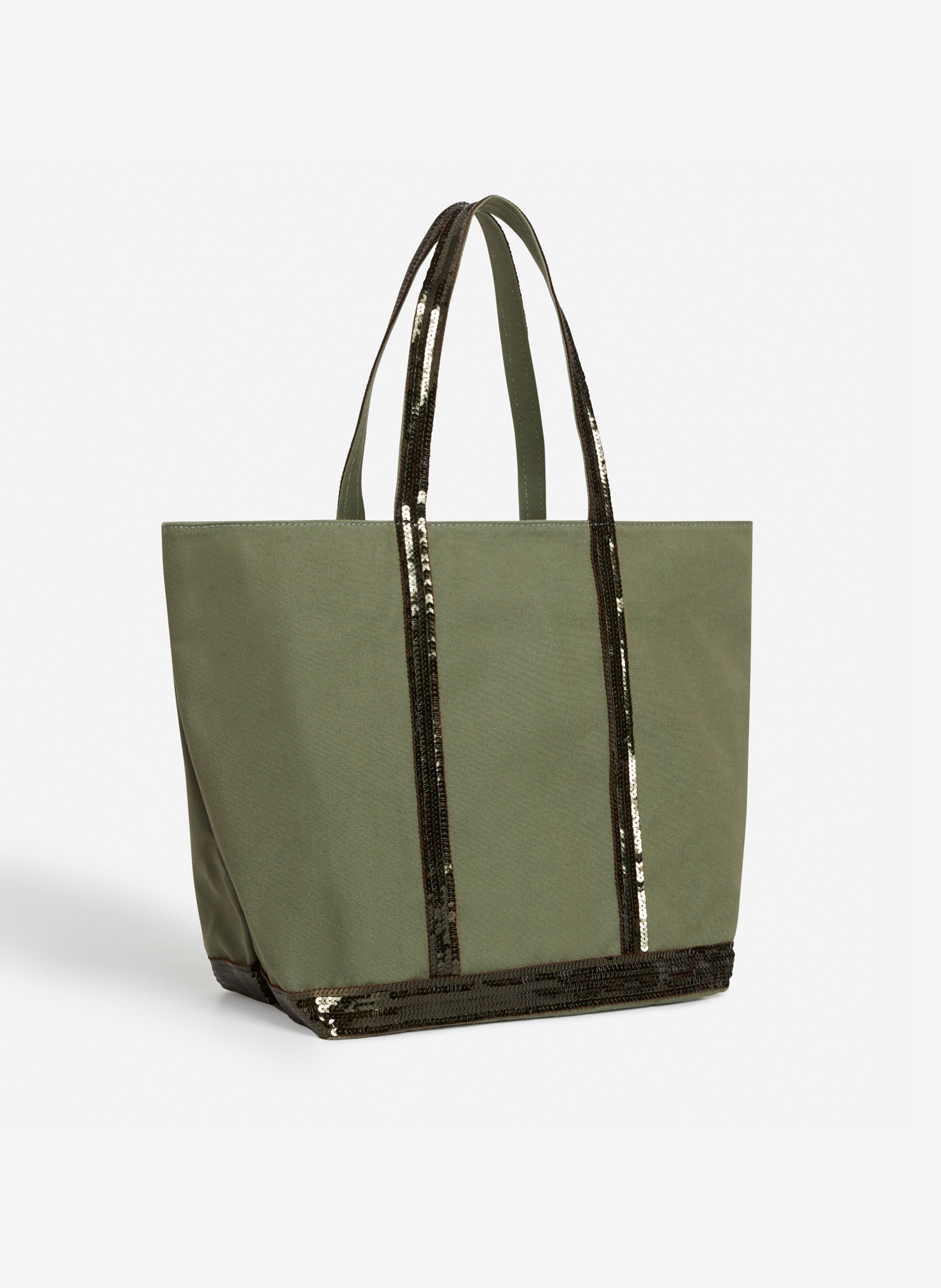 Tote Bag Vanessa Bruno Braderie Cabas L Zippé En Toile Vert