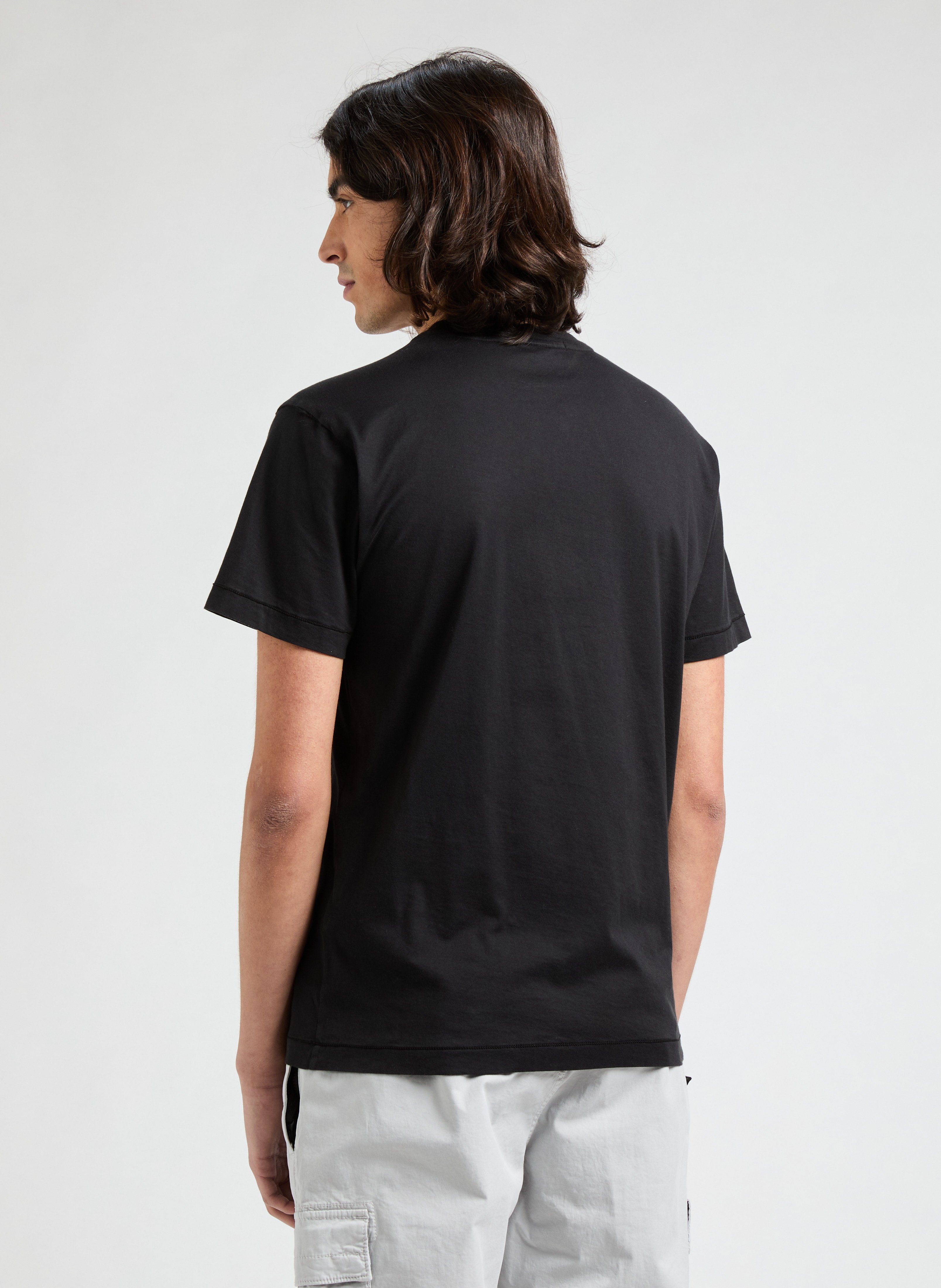 Cotton T-shirt STONE ISLAND Black