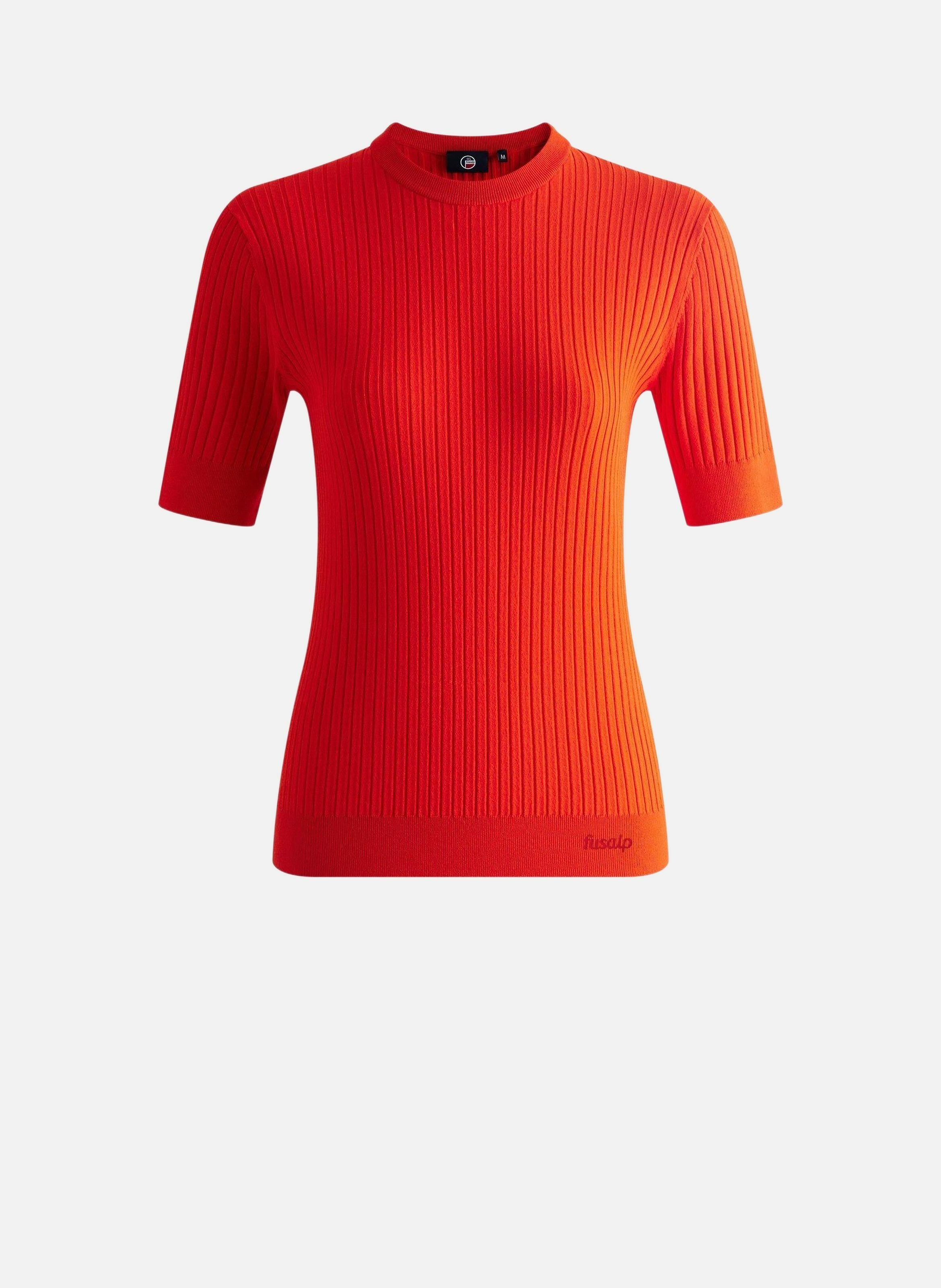 T-shirt manches courtes jadou col rond coupe ajustée FUSALP Orange