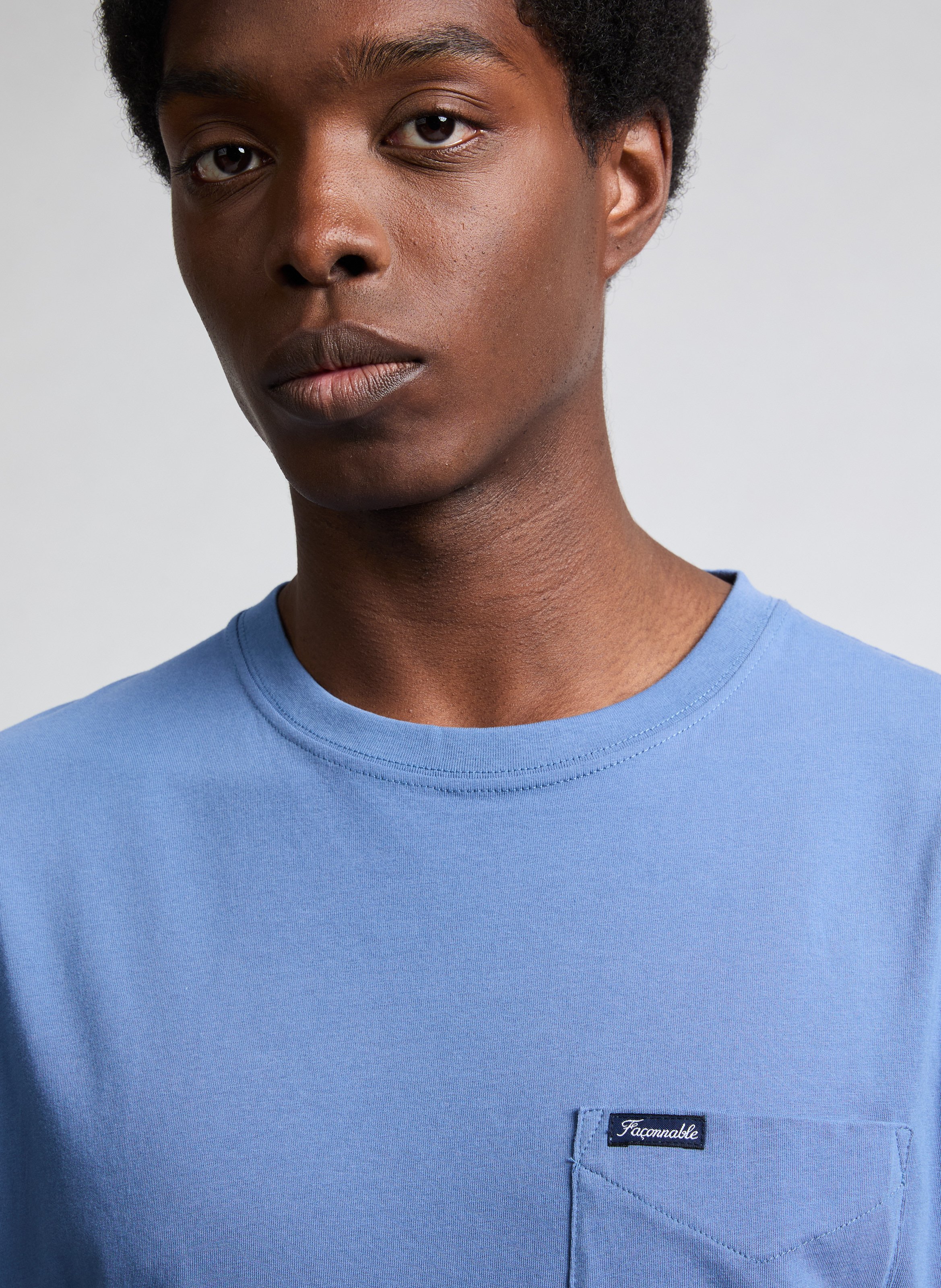 T-shirt en coton FACONNABLE Bleu