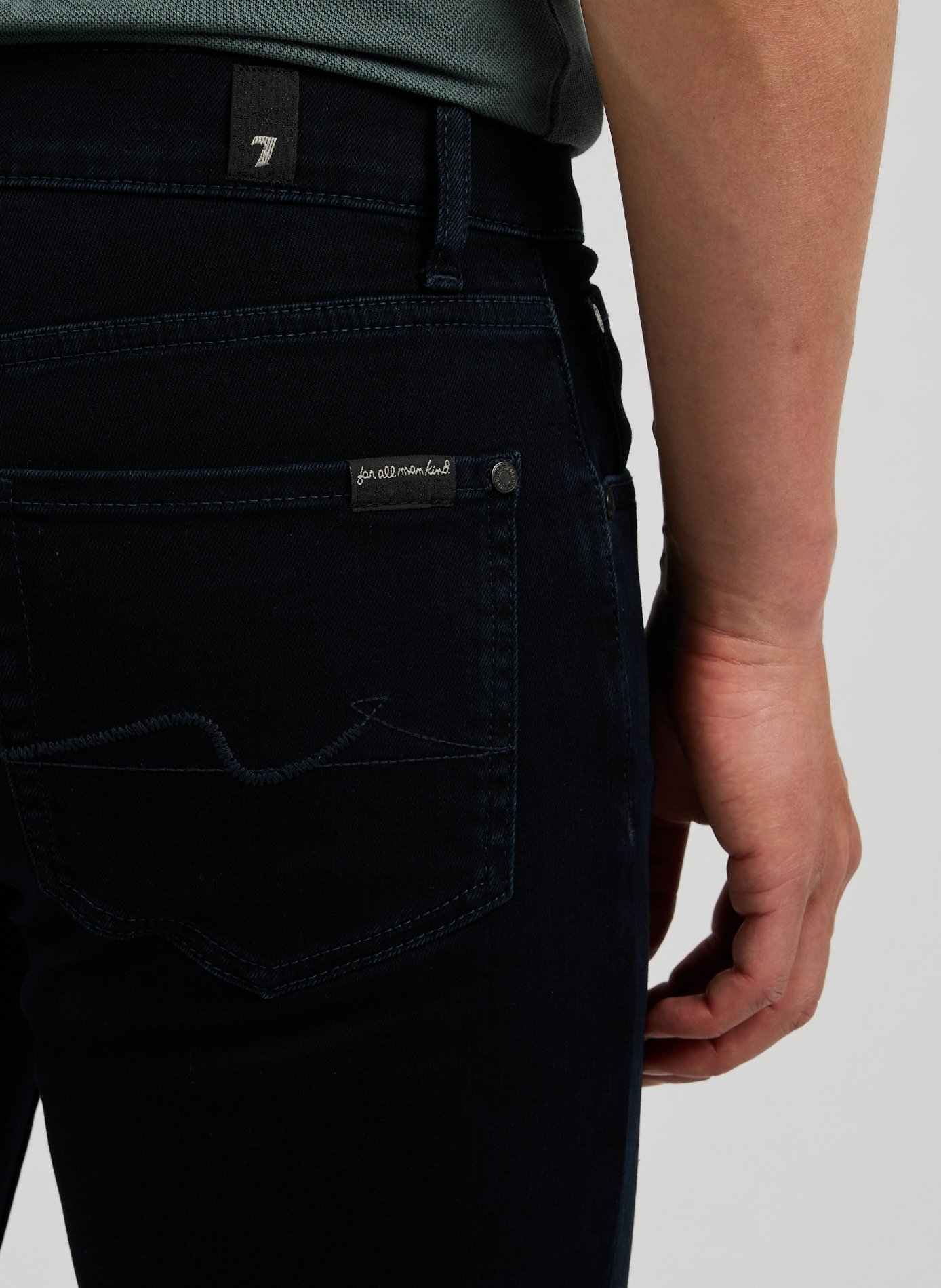 Cotton-blend slim-fit jeans 7 FOR ALL MANKIND Blue