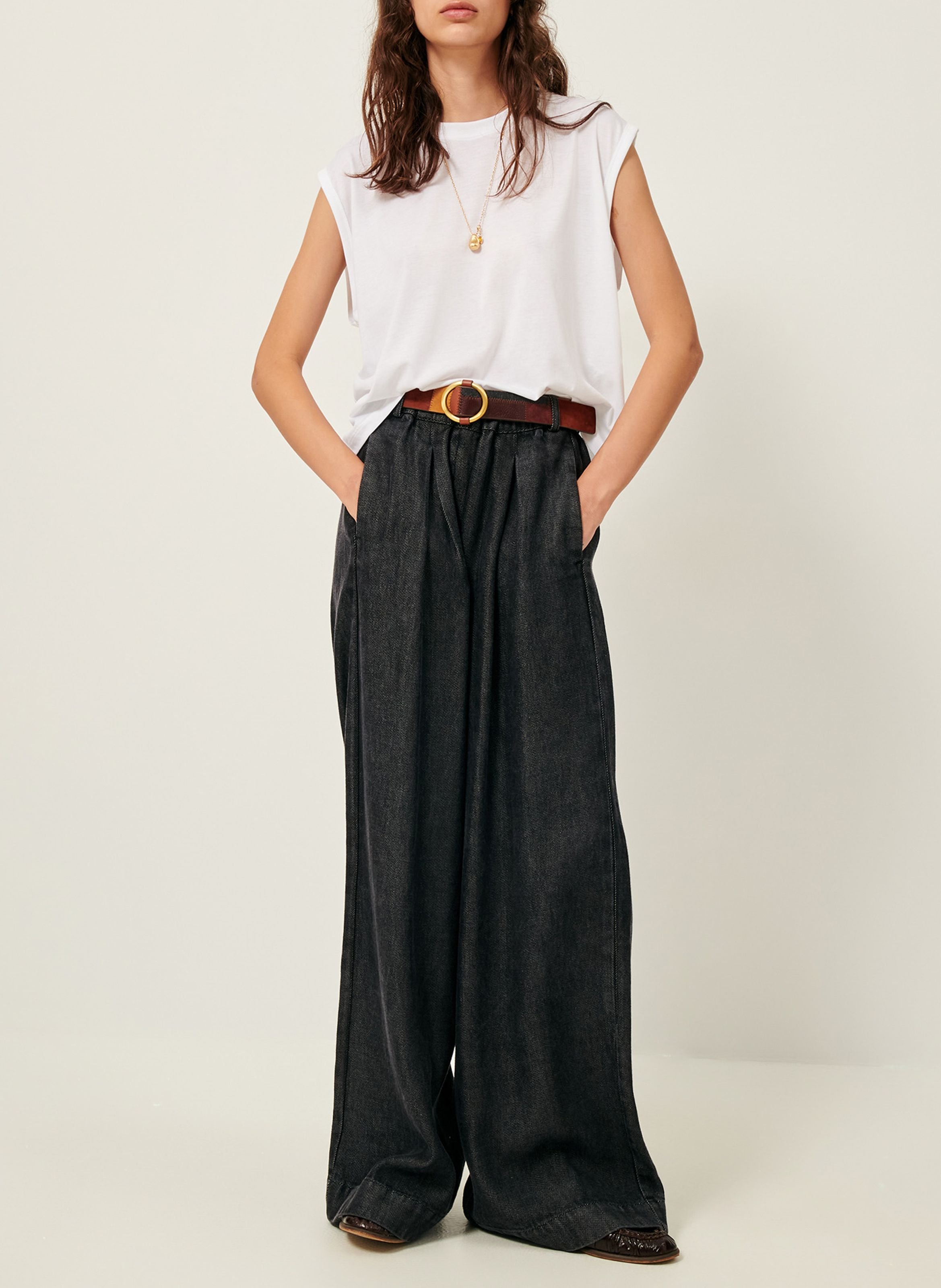 Tee-shirt ample col rond deedoo SESSUN Blanc