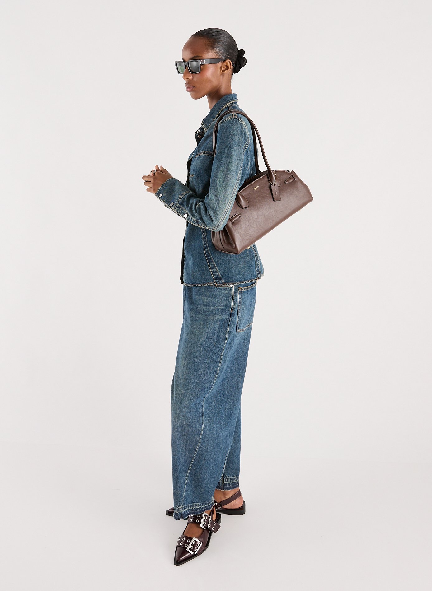 Sac à main Empire 34 COACH Marron