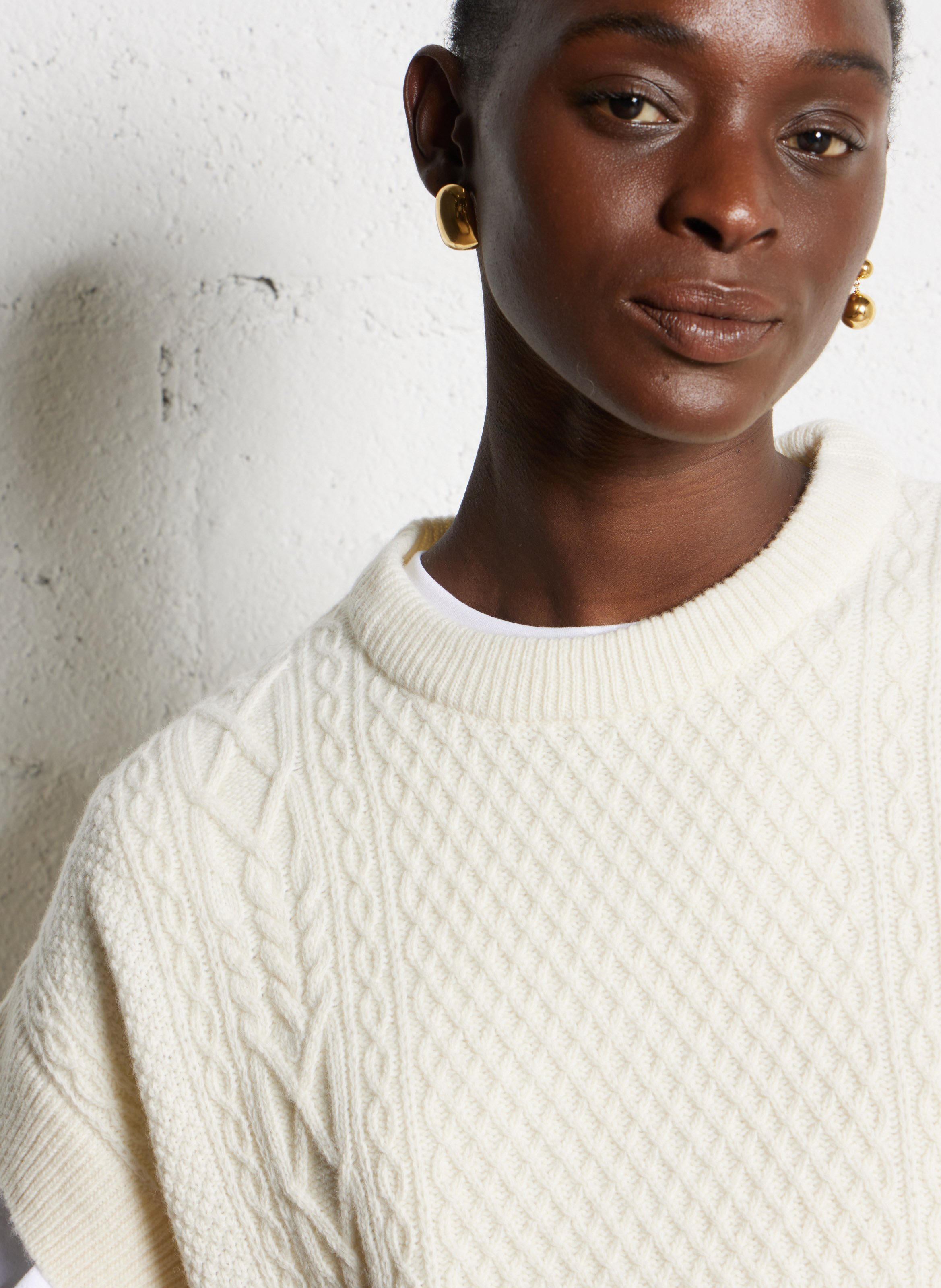 Pull oveersize en laine mélangée ARMOR-LUX Beige