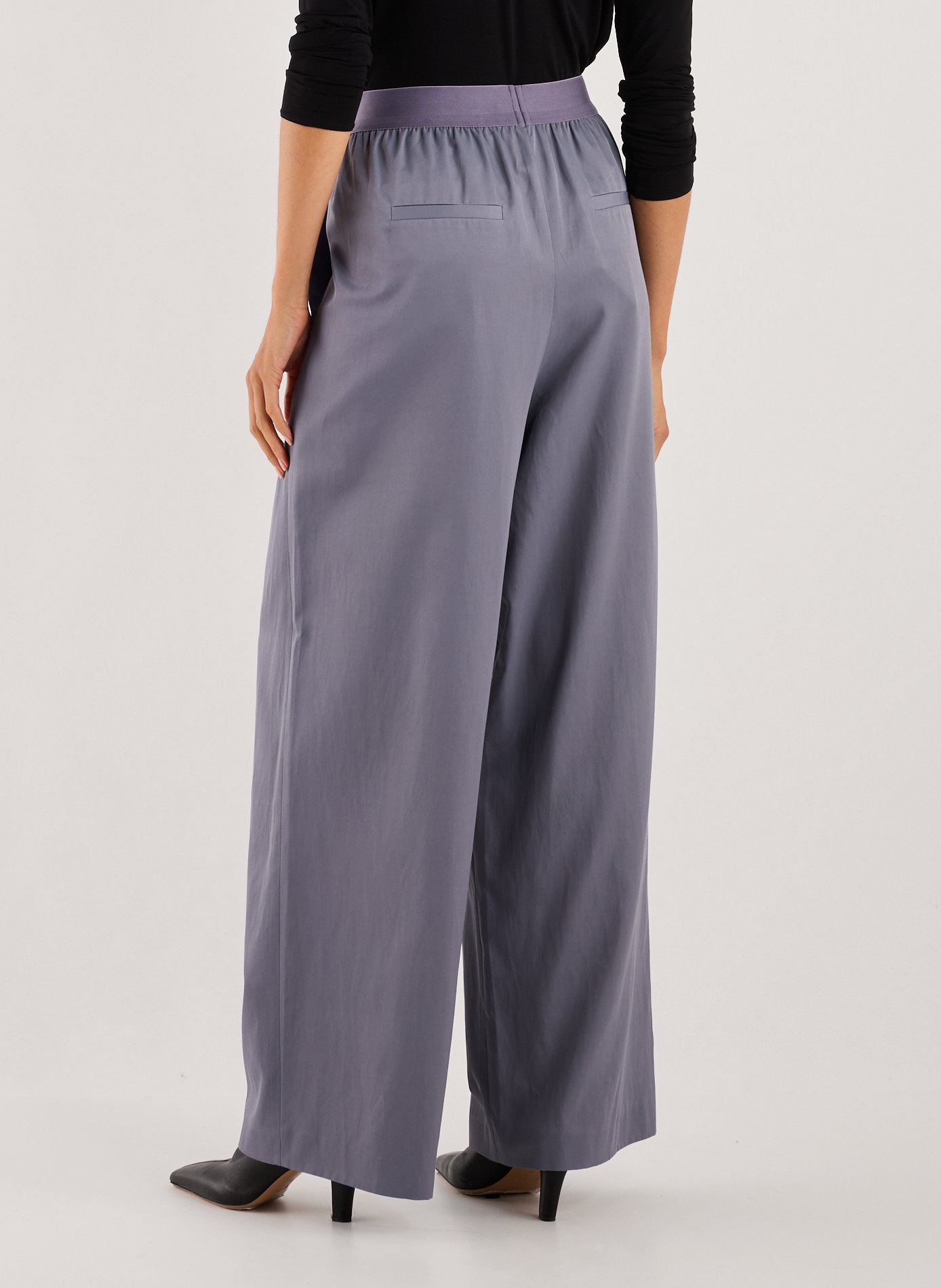 Elasticated trousers TIBI Purple