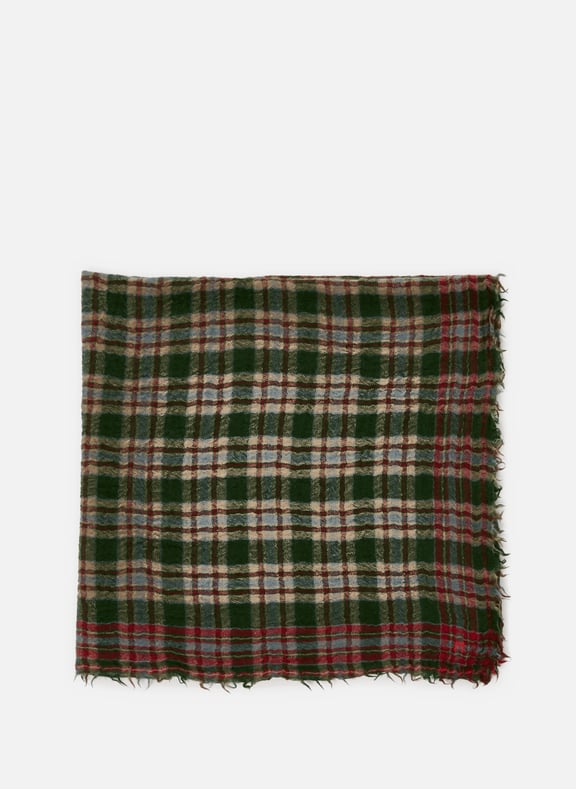 Wool check scarf Multicolour by MOISMONT MOISMONT Wool check scarf Multicolour