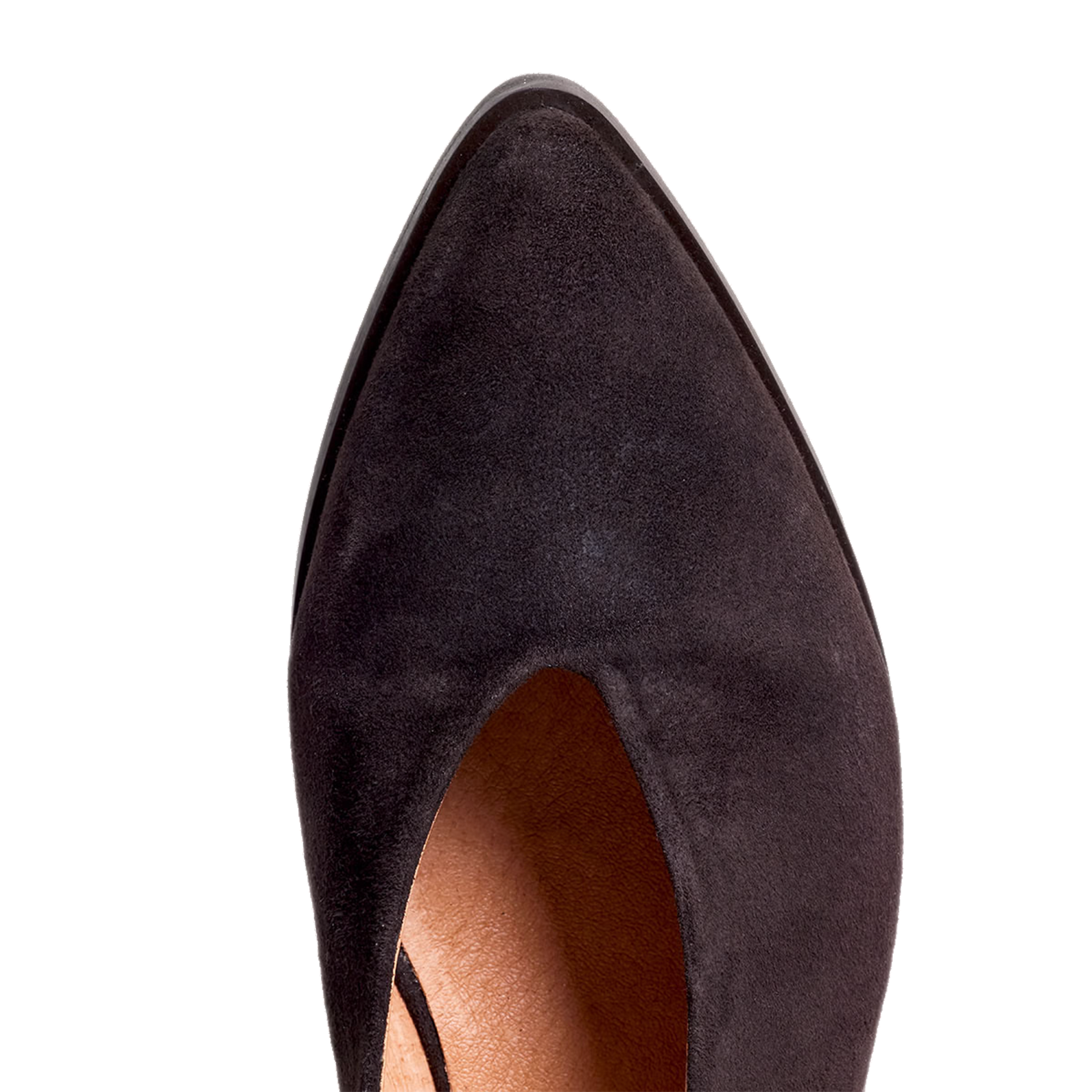 Ballerines à bouts pointus en cuir acajou JONAK Marron