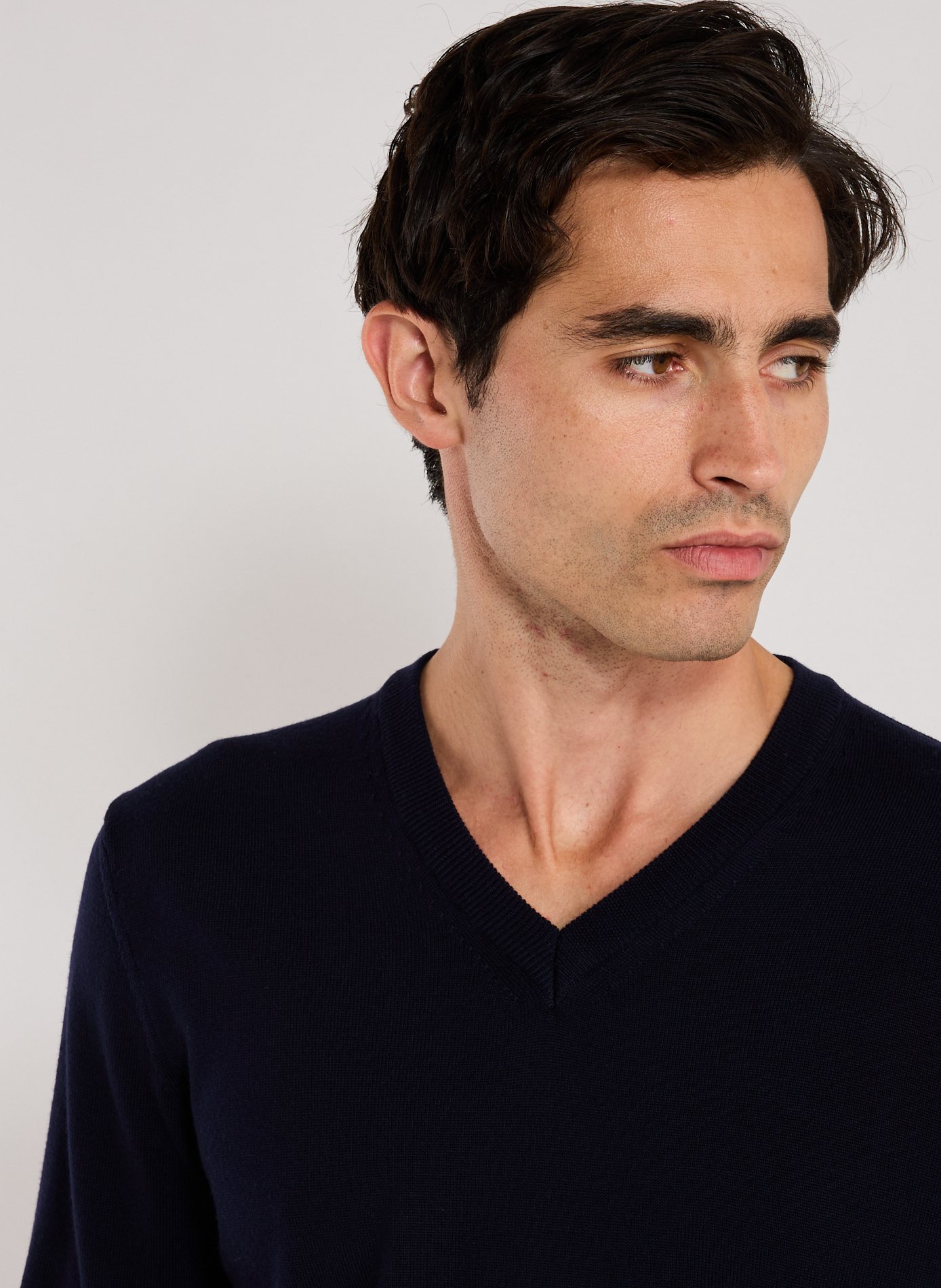 Wool V-neck Jumper FACONNABLE Blue