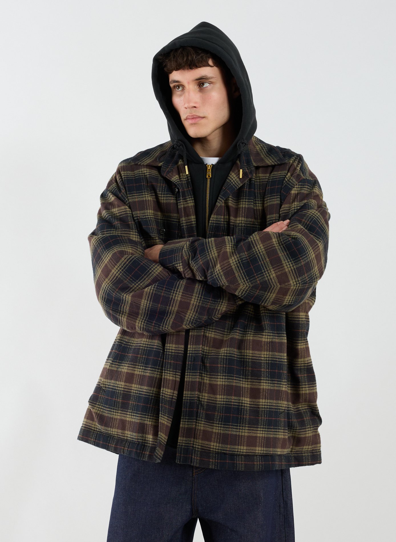 WILLY CHAVARRIA Oversized checkered cotton overshirt Multicolour