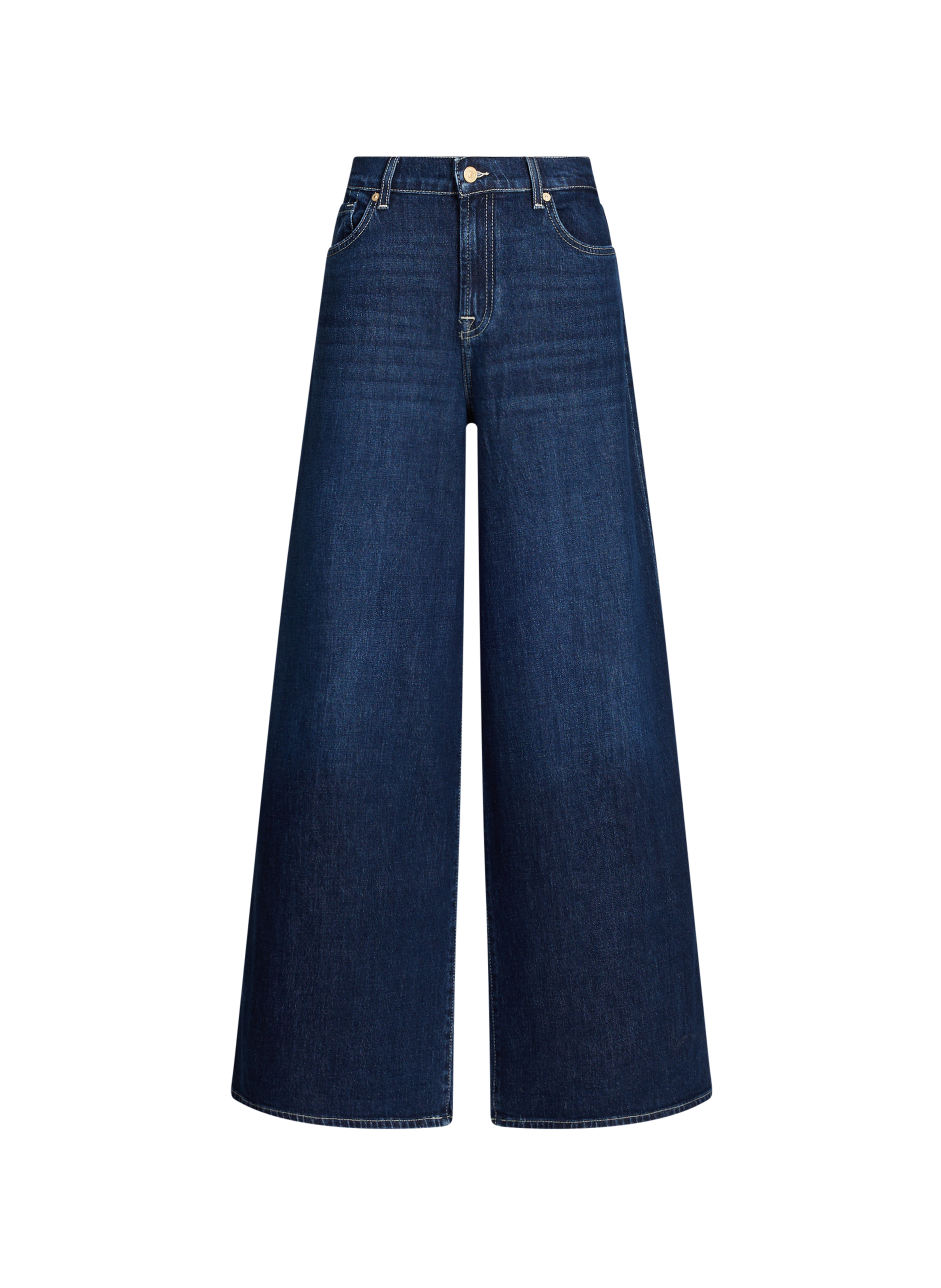 7 FOR ALL MANKIND Jean large Marie en coton mélangé Bleu