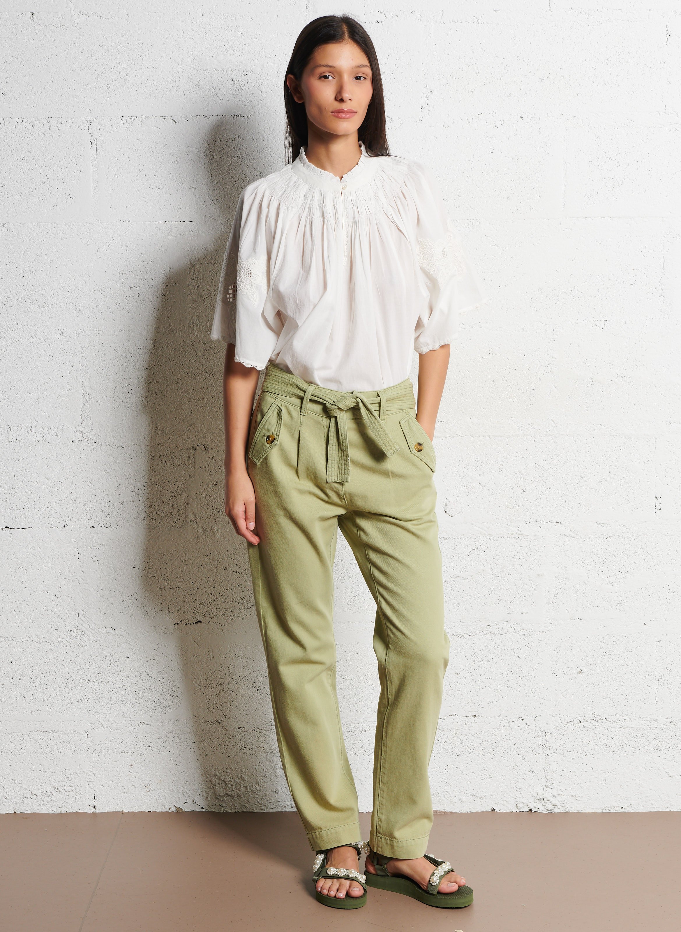 Top oversize en coton sacha MAISON 123 Blanc