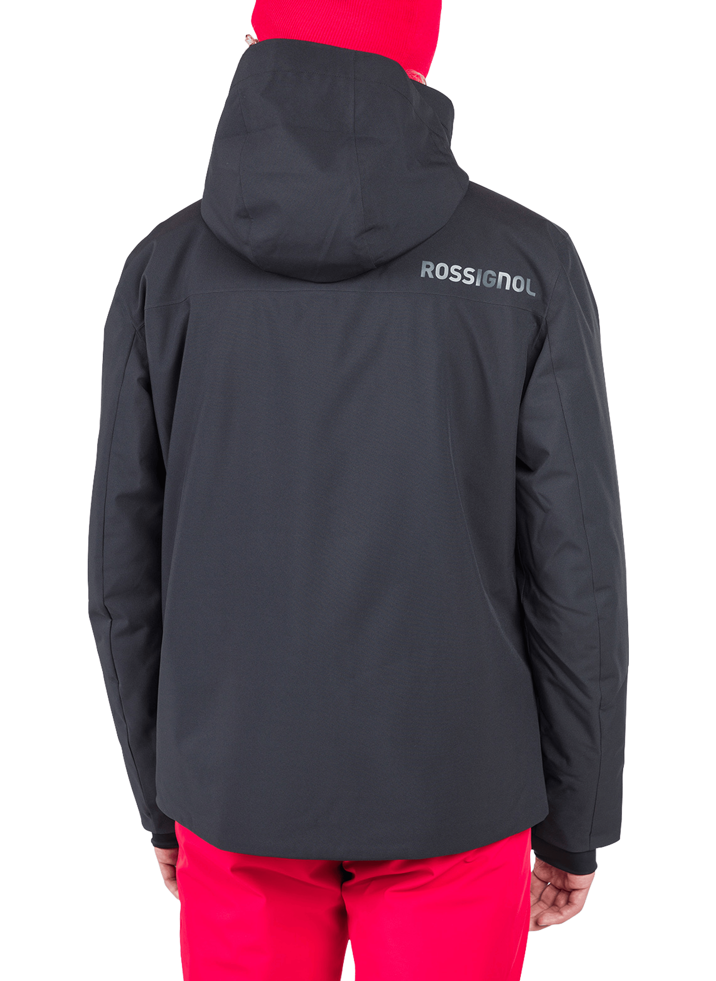 Straight parka with retractable hood ROSSIGNOL Black
