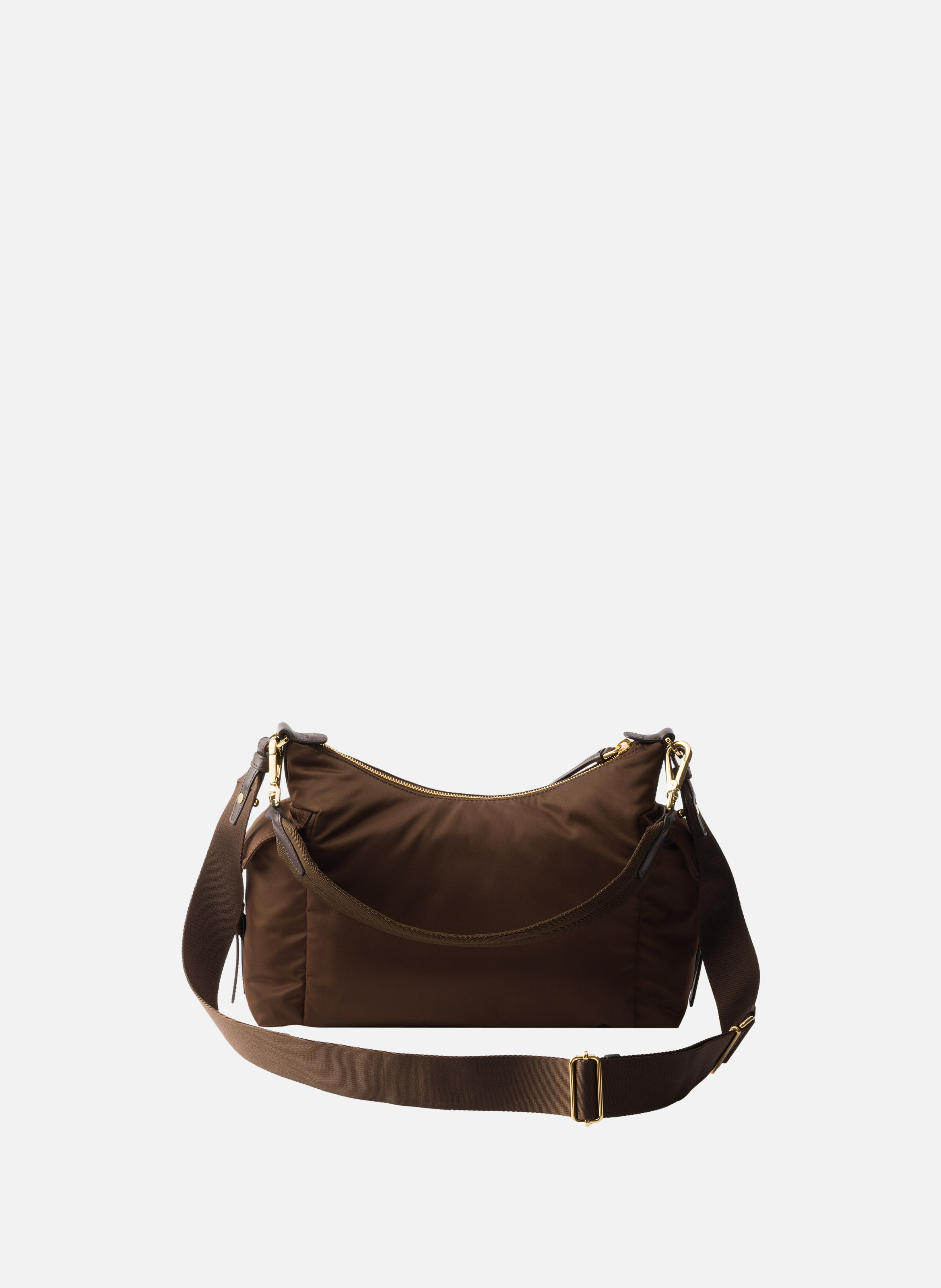 Grand sac prada explore en re-nylon et cuir PRADA Marron
