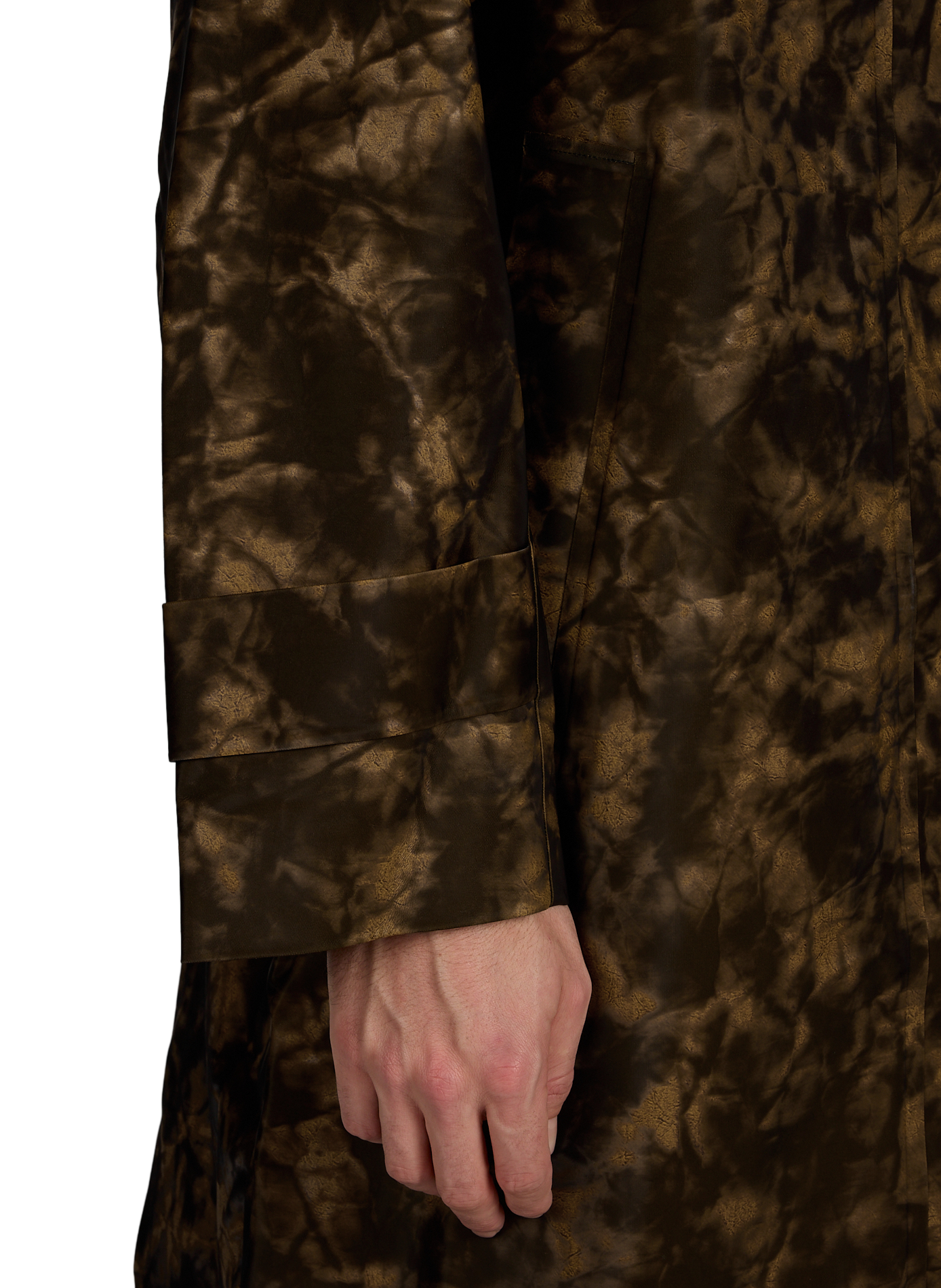 Printed straight raincoat RAINS Brown