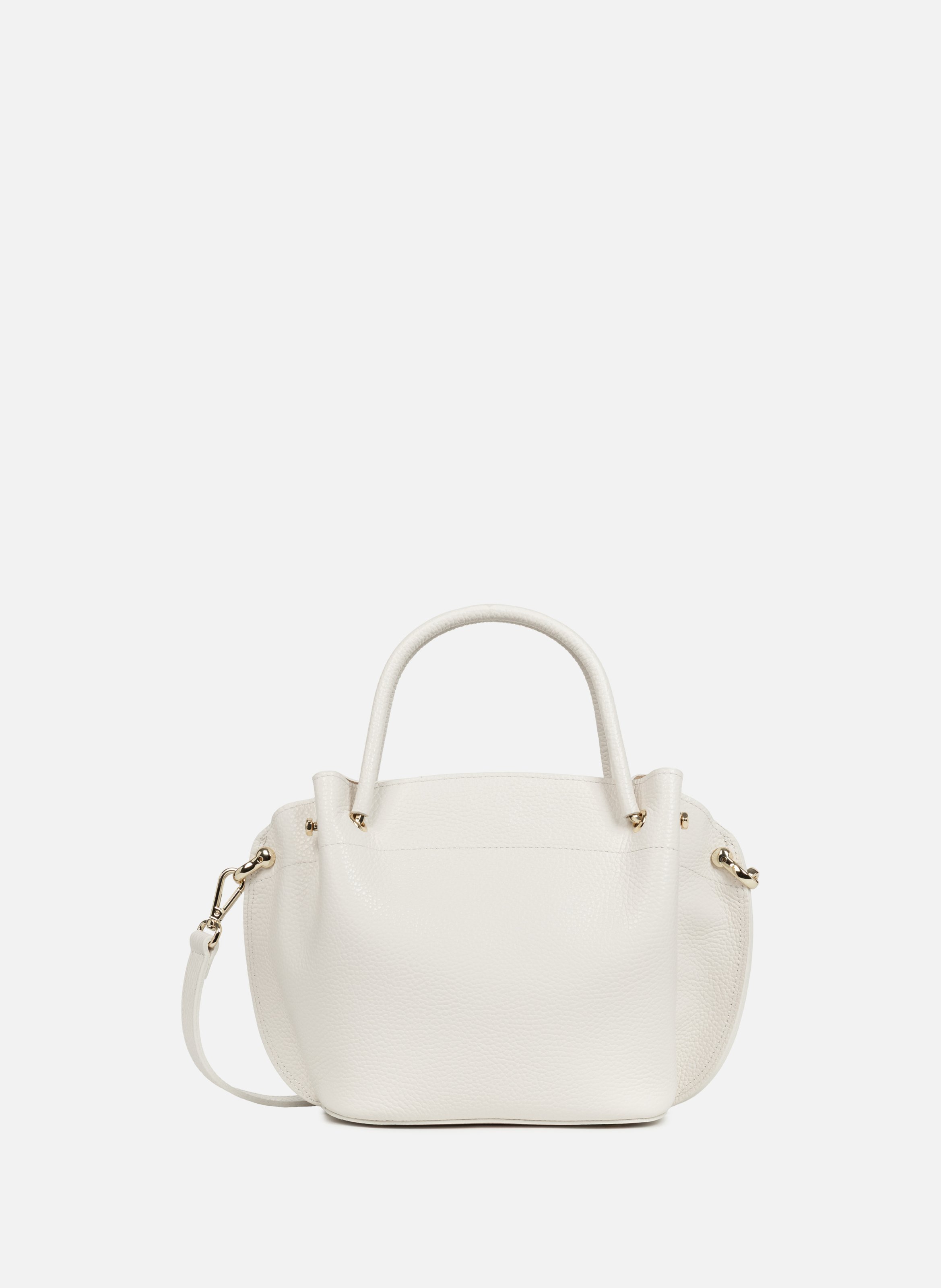 Sac à main - foulonné double louisa LANCASTER Blanc