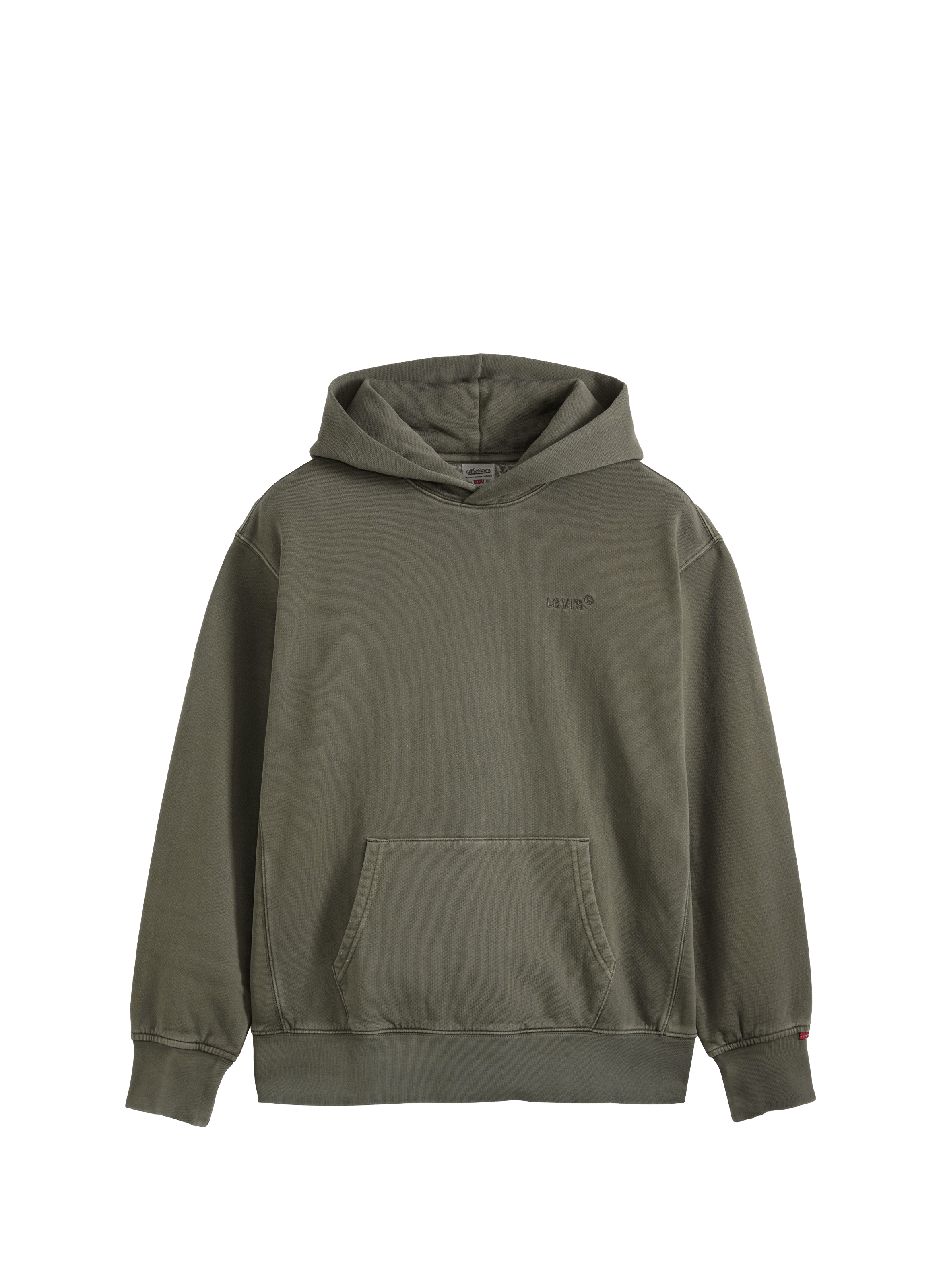 Sweat droit à capuche en coton mélangé LEVI'S Vert