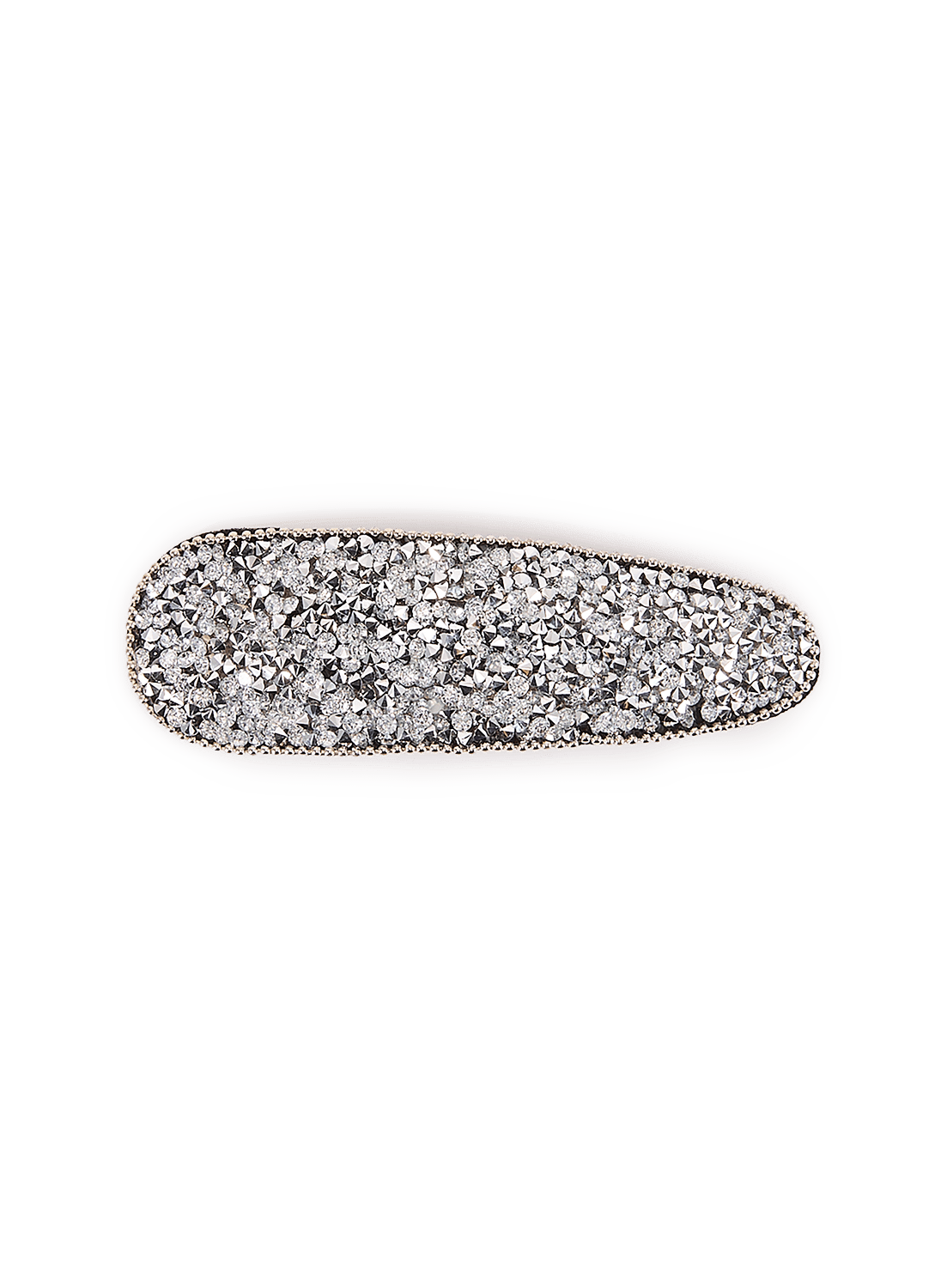 Barette ovale à strass SAISON 1865 Argent