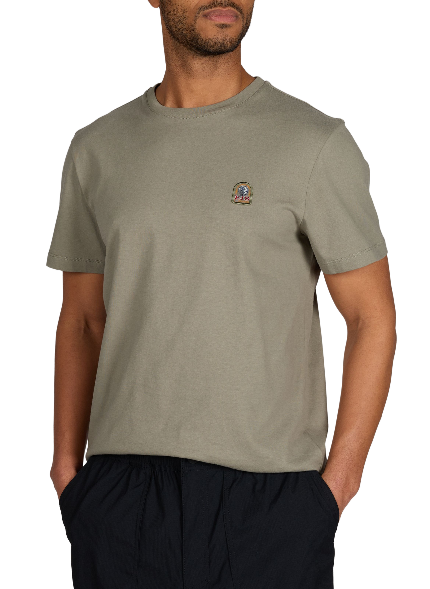 T-shirt Patch Tee en coton PARAJUMPERS Kaki