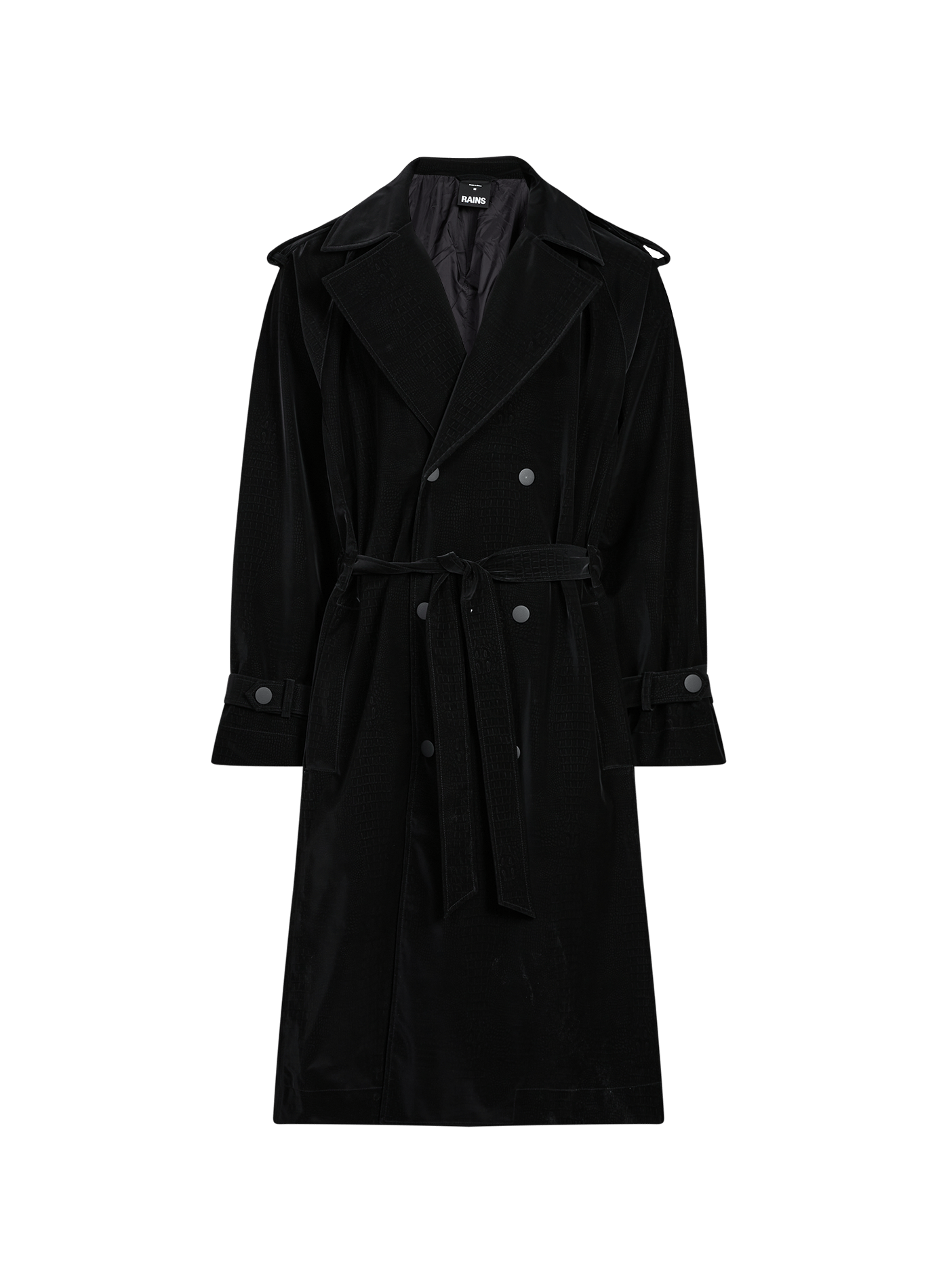 Long waterproof trench coat RAINS Black