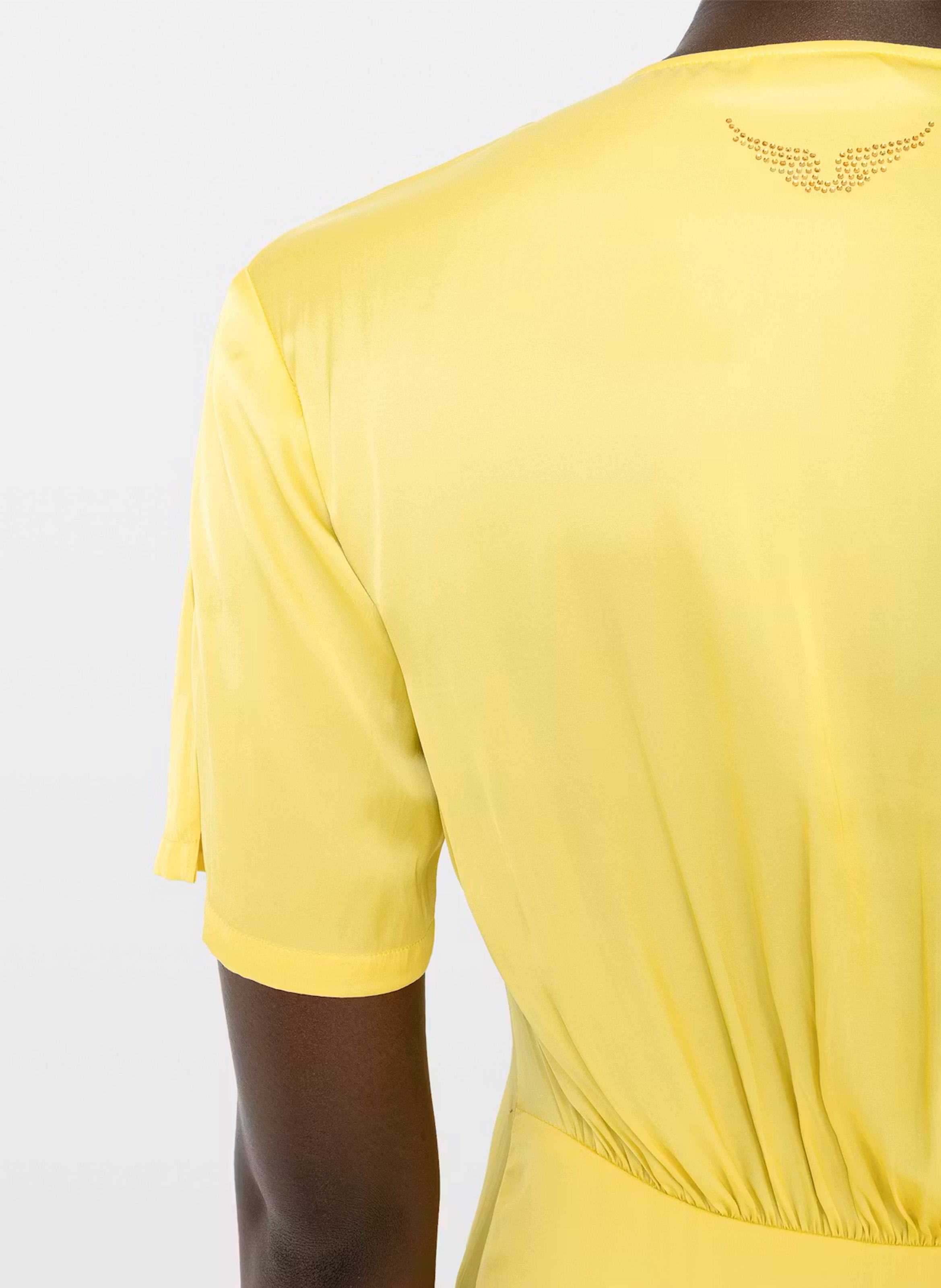 Robe midi portefeuille satinée reforme ZADIG&VOLTAIRE Jaune