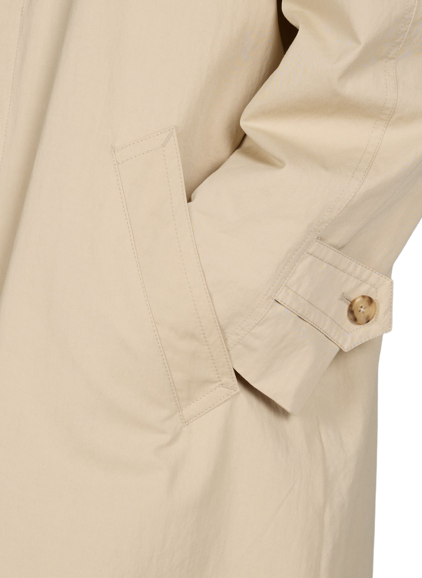 Trench droit uni en coton mélangé DUNST Beige