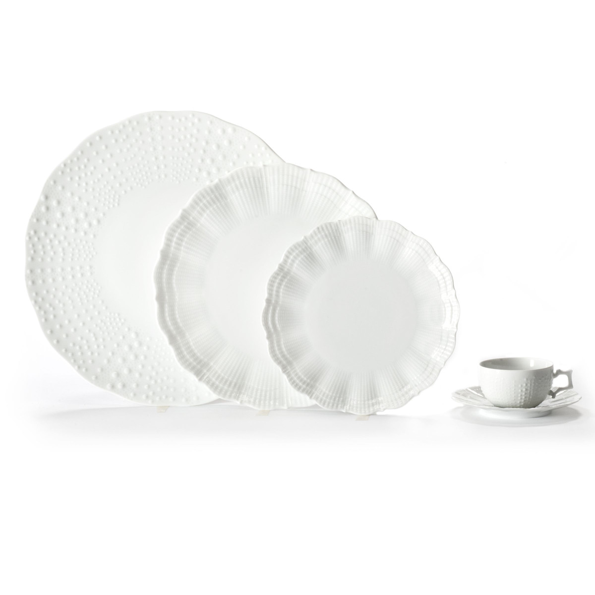 Corail - assiette creuse 19 cm (lot de 6) MEDARD DE NOBLAT Blanc