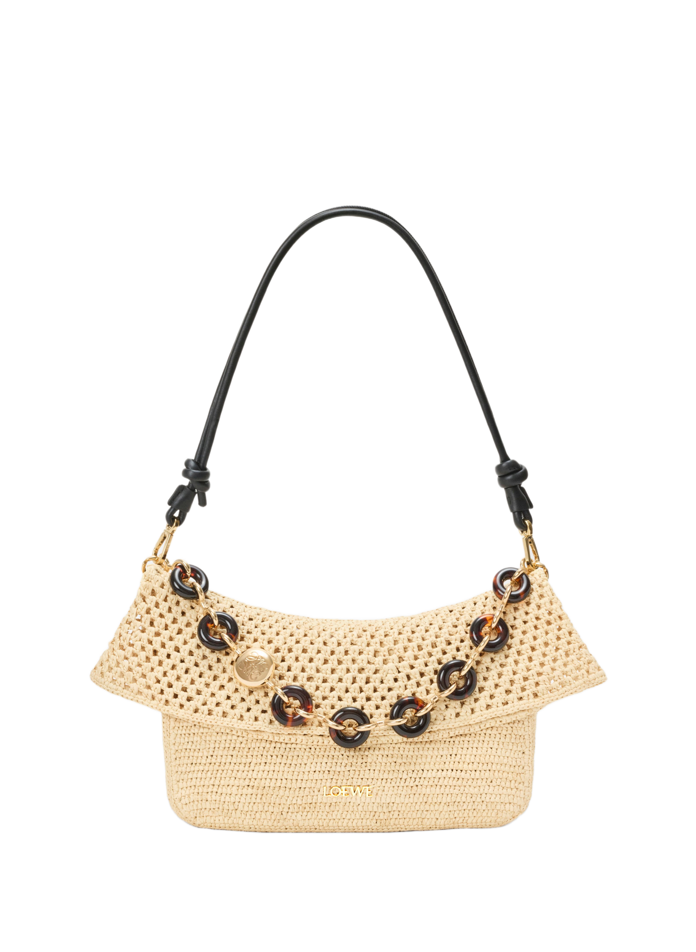 Sac Ola moyen en raphia LOEWE Beige