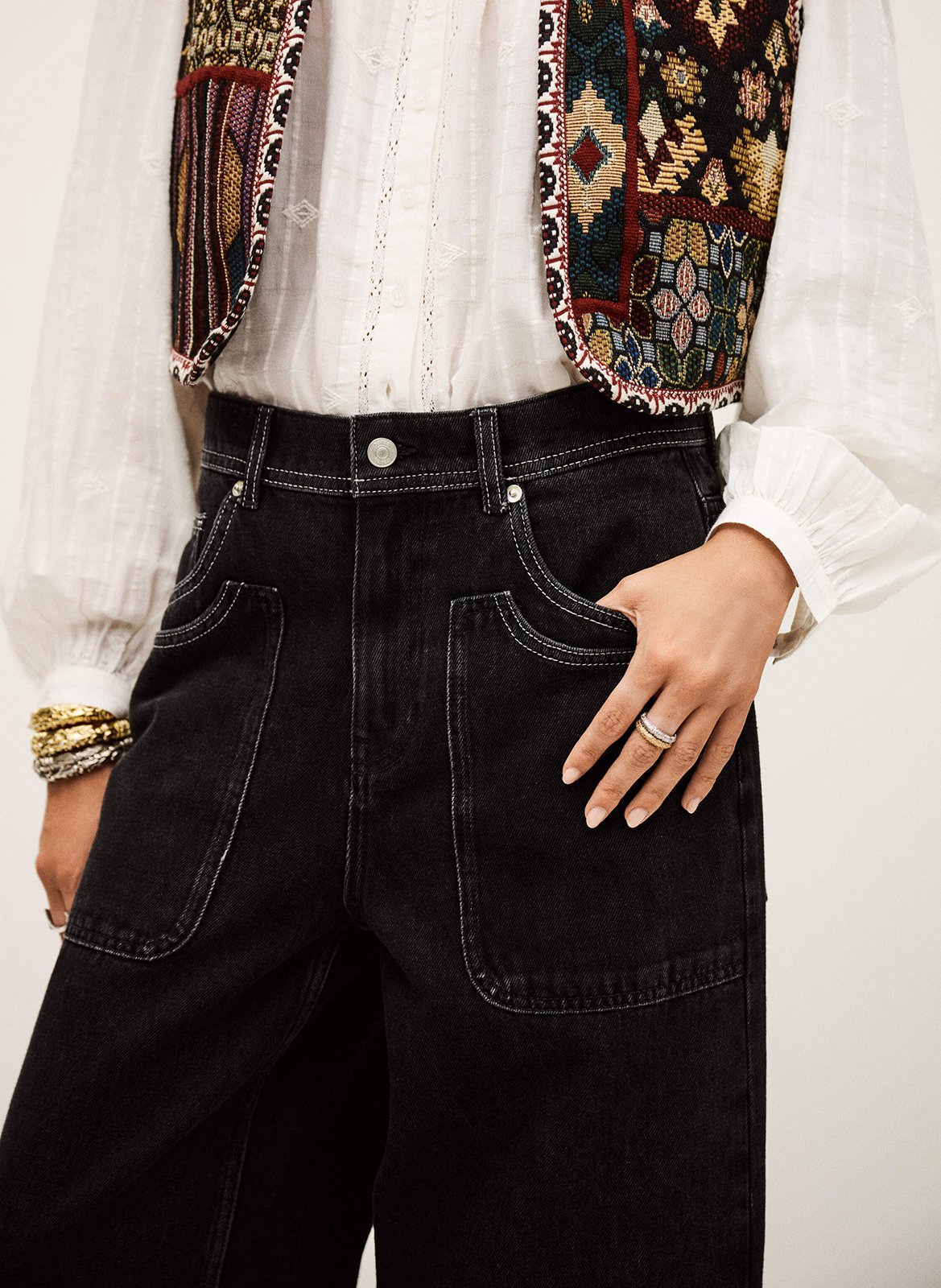 Jean large noel BA&SH Noir