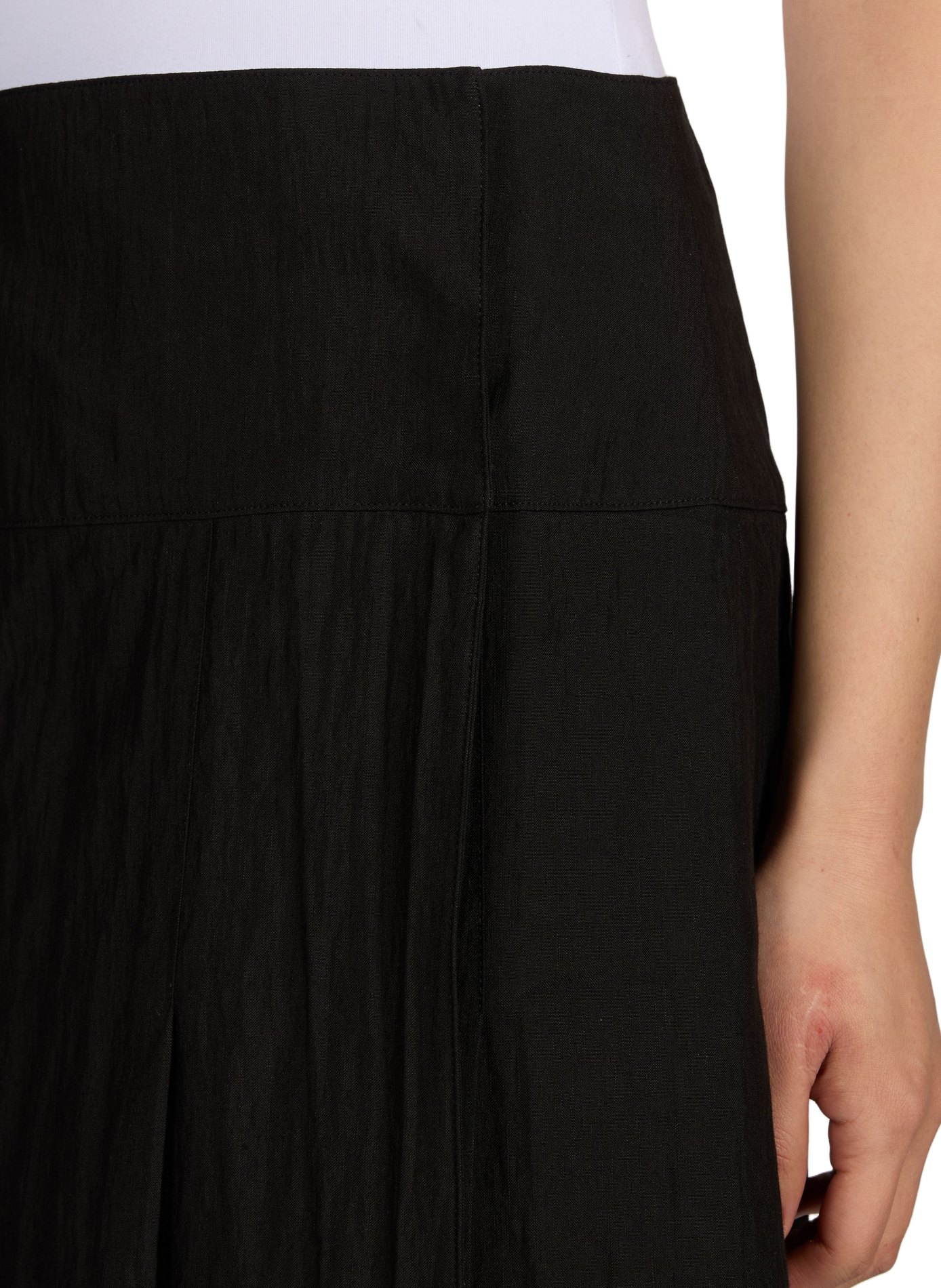 Short skirt with wide linen pleat OUR LEGACY Black